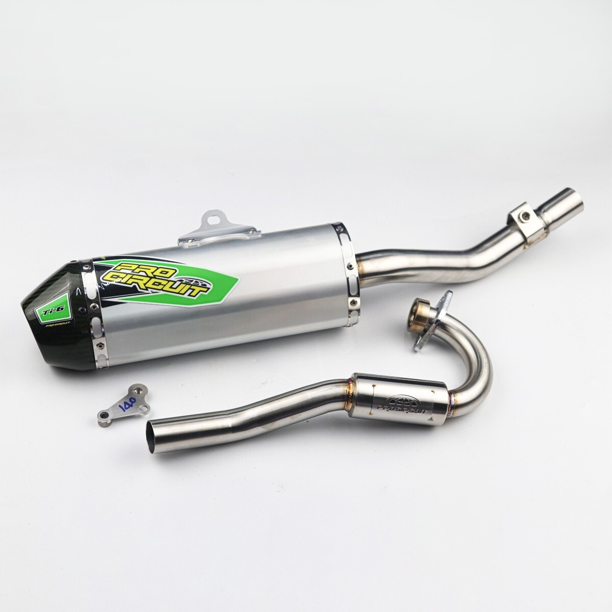Full System Complete Muffler Exhaust Green Carbon Fit FOR KAWASAKI KLX140L KLX