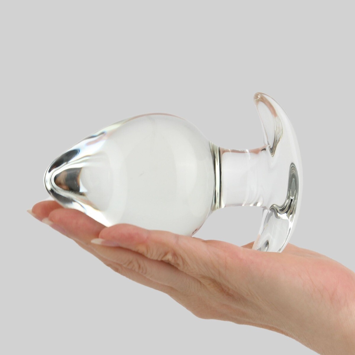 2.6" Extra Wide Thick Weighted Heavy Duty Wearable Glass Anal Butt Plug Dildo