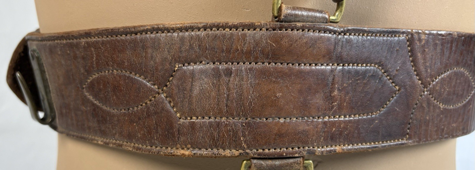 WWI US Army Officer Sam Browne Belw/ Shoulder Strap~AP&S Maker~Size 36