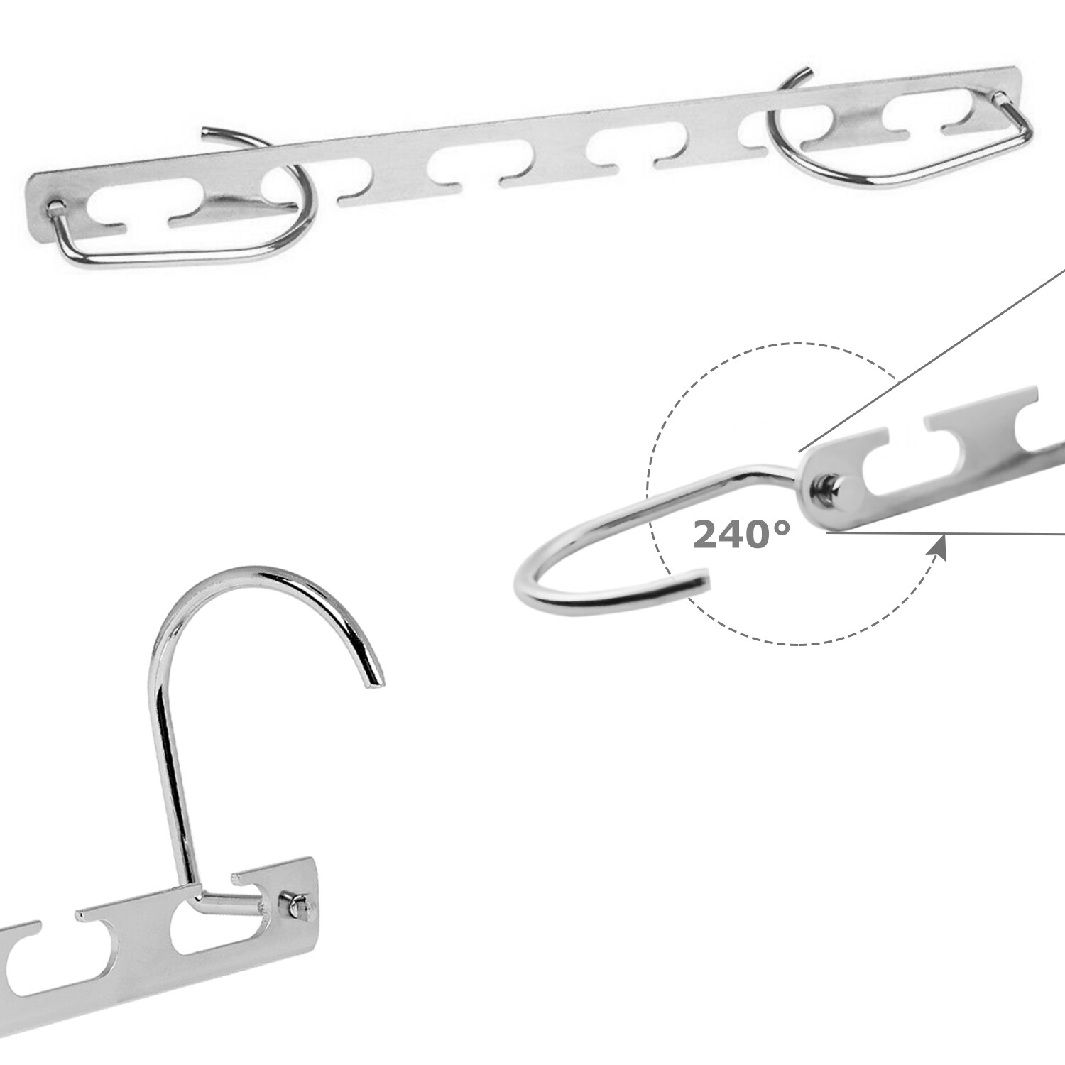 6 Pcs Metal Wonder Closet Hanger Organizer Hook Space Saving Clothes Rack NEW US