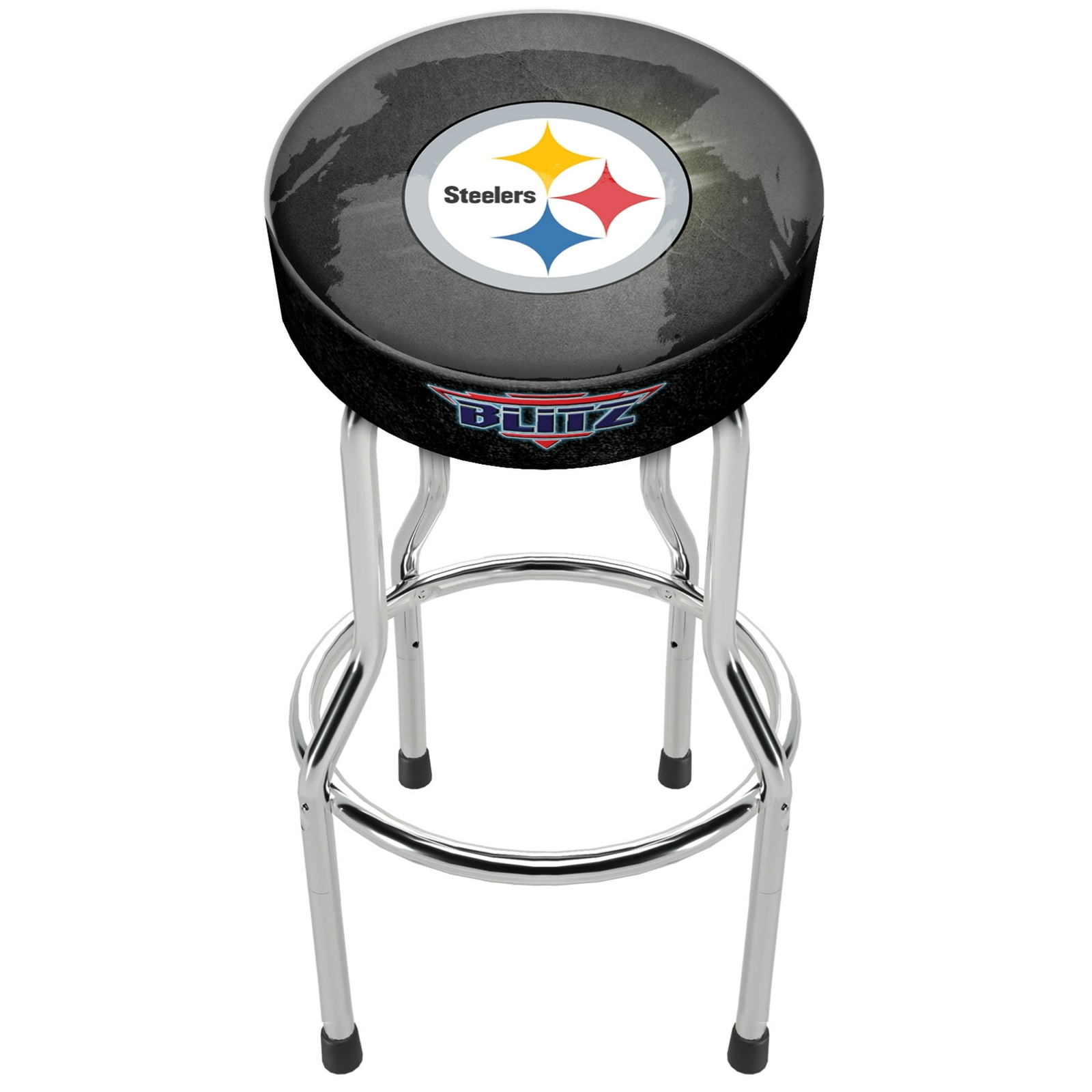 NFL Team Logo Bar Stool Adjustable Swivel Seat High Back Chair Blitz Football