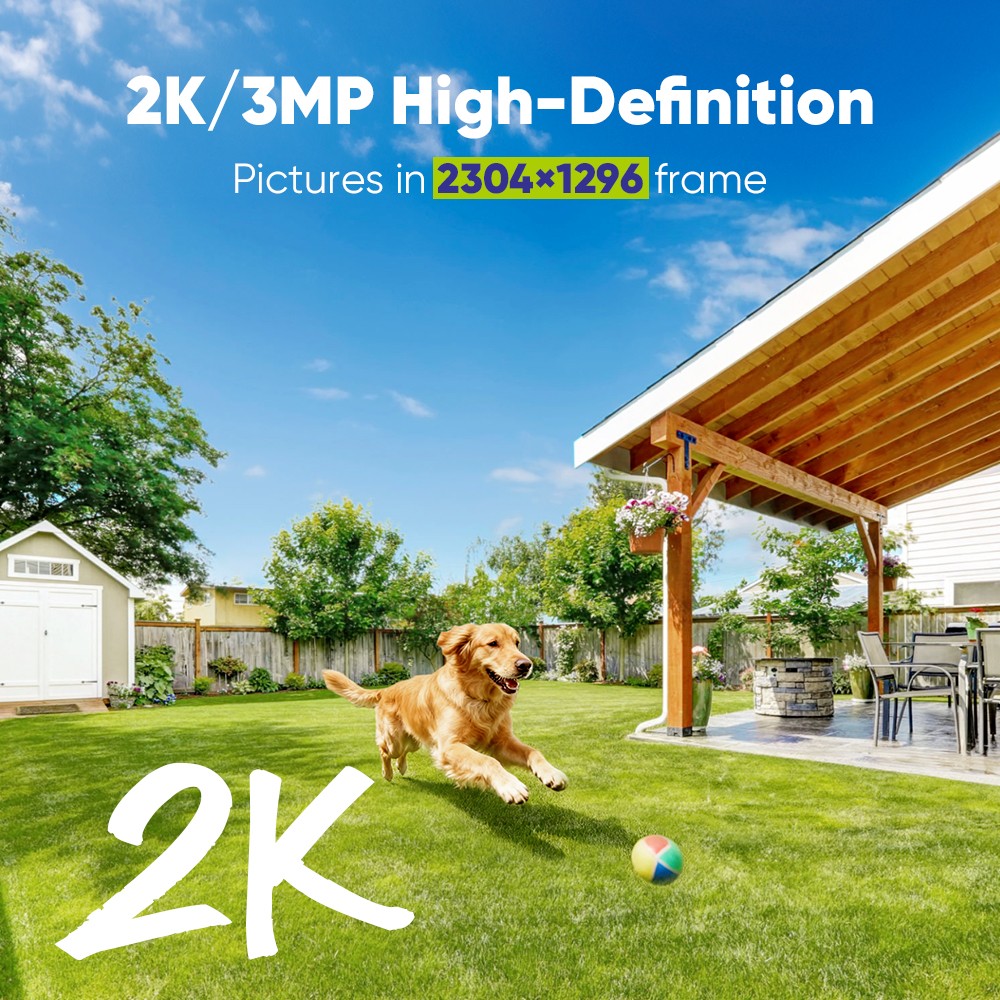 SANNCE 8CH NVR 2K Audio PoE IP Security Camera System Outdoor Color Night Vision