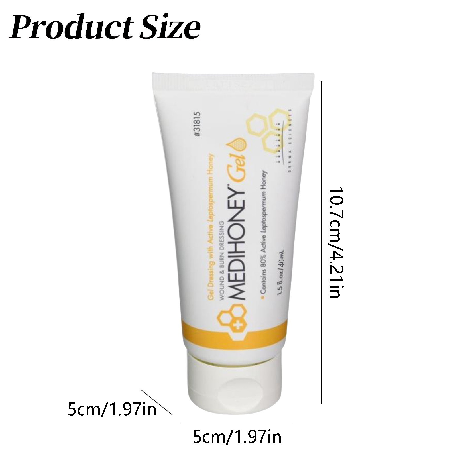 MediHoney - 1.5 oz Gel Wound & Burn Dressing Tube Medical Grade Honey