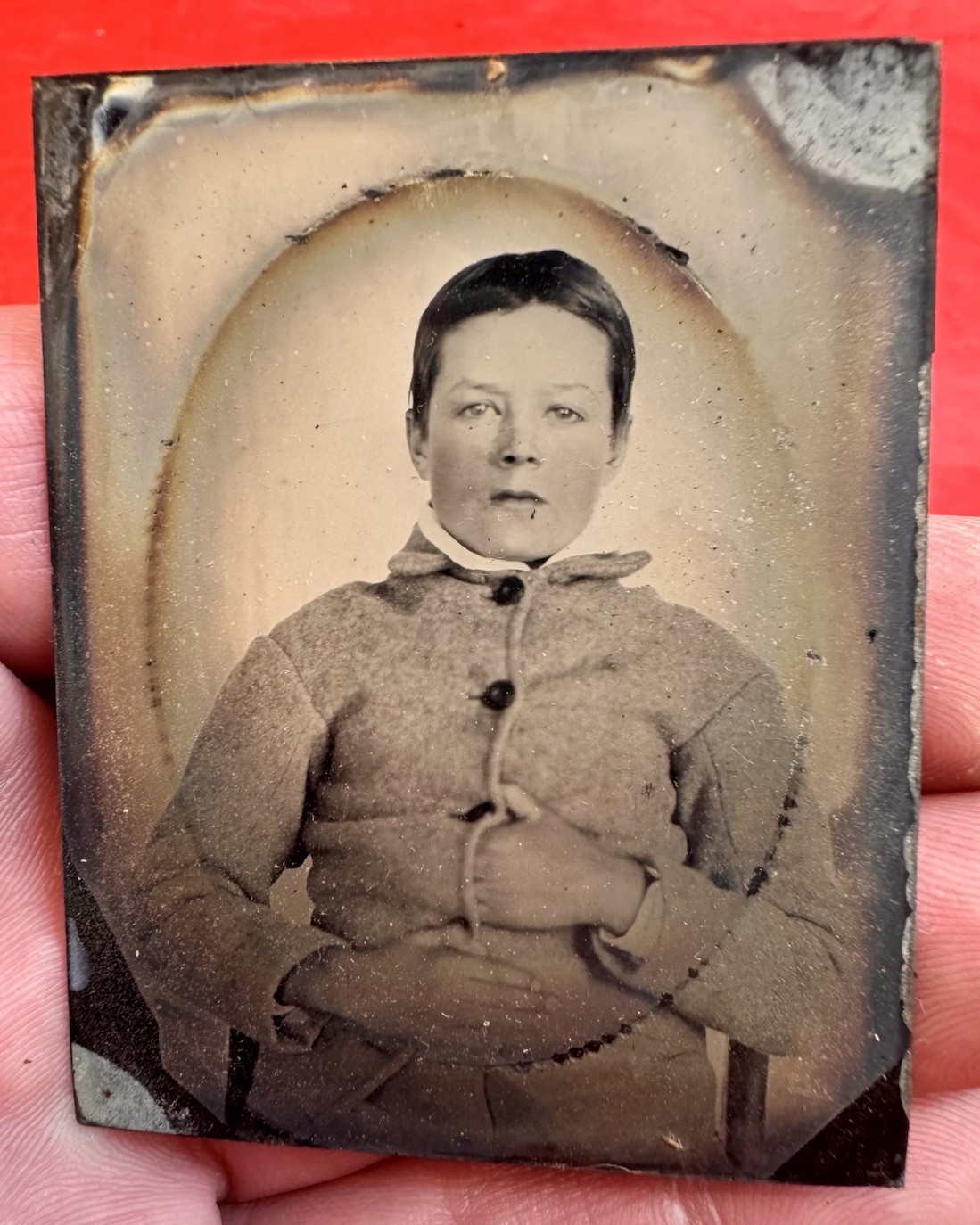 Antique 1/9 Plate Tintype Civil War Young Confederate Soldier Uniform Photo NC