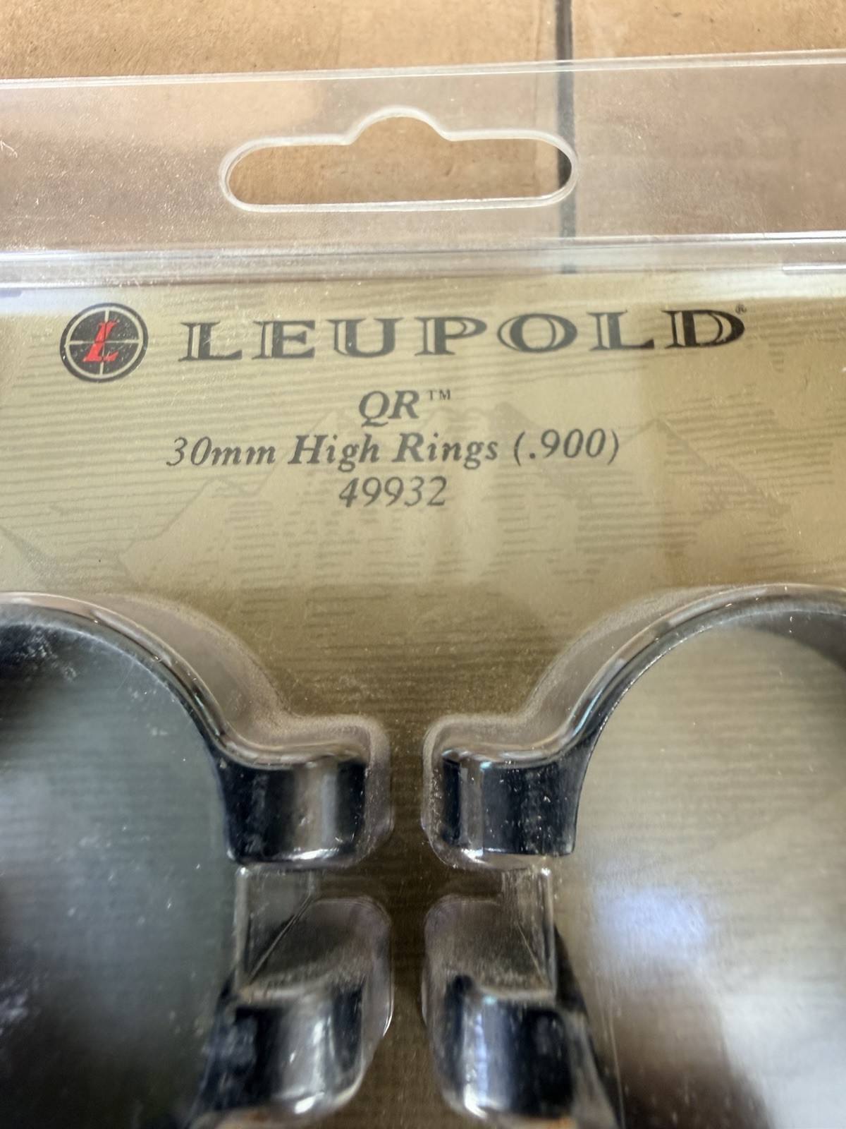 NOS Leupold QR Quick Release Scope Rings Gloss Black 30mm High (.900) 49932