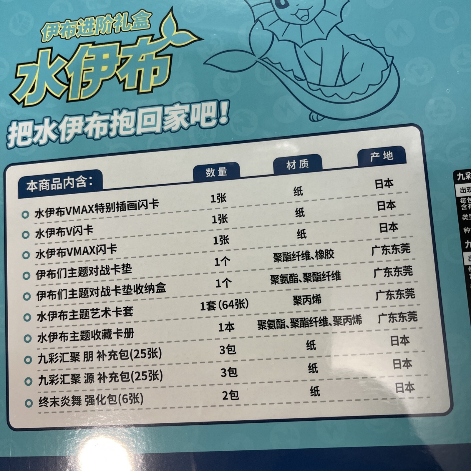 Pokemon Chinese TCG Exclusive Eevee Advanced Gift Box Sealed(Vaporeon VMAX)