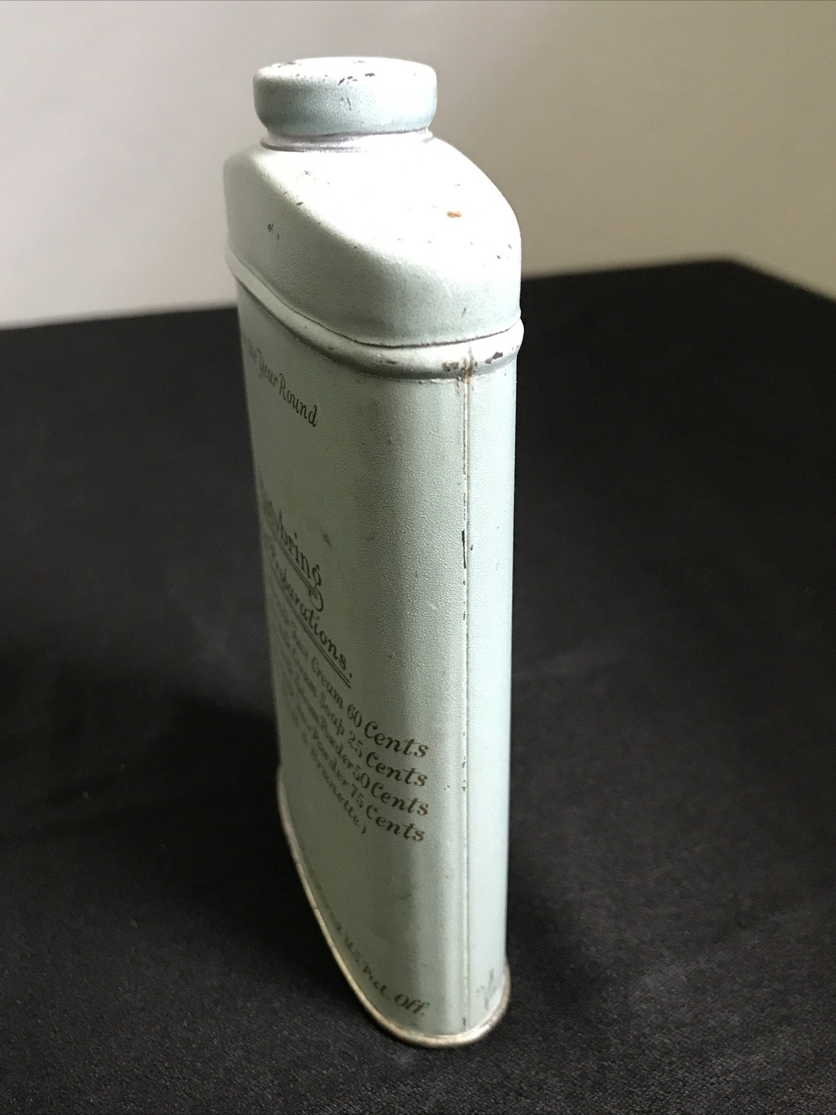 HOWARD Buttermilk Talcum Powder Tin Antique Butybring Howard's Litho Advertising