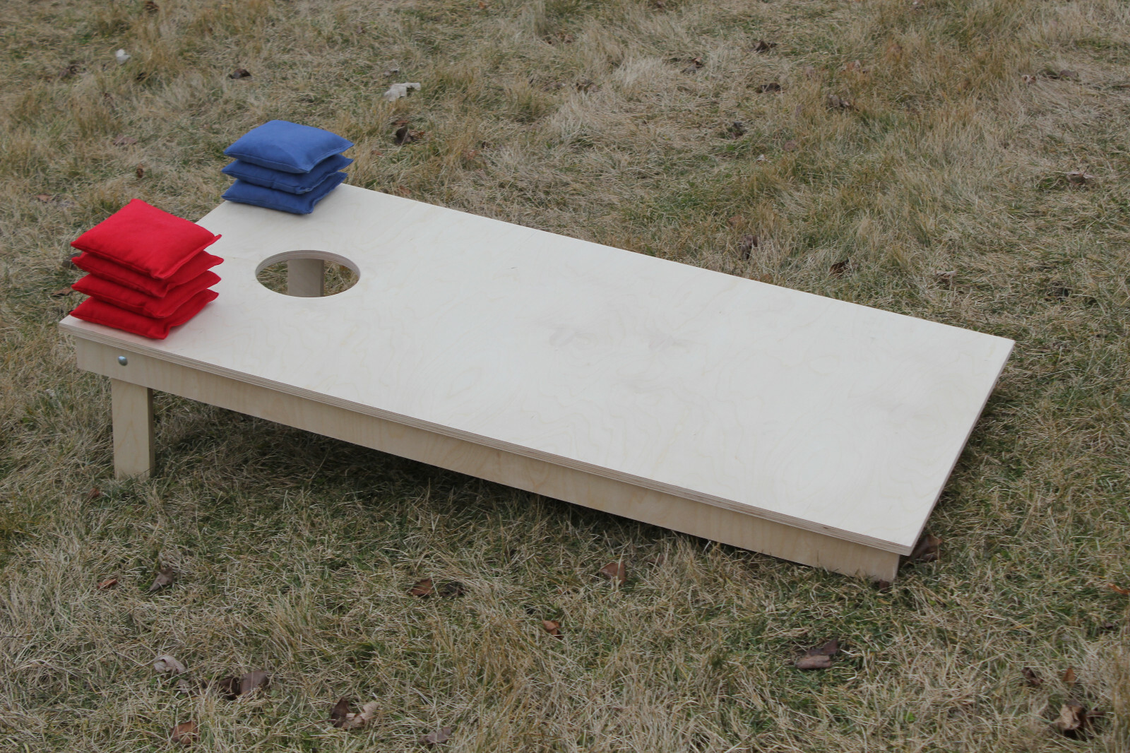 UNFINISHED CORNHOLE BOARDS BEANBAG TOSS GAME SET w "pick your colors" bags