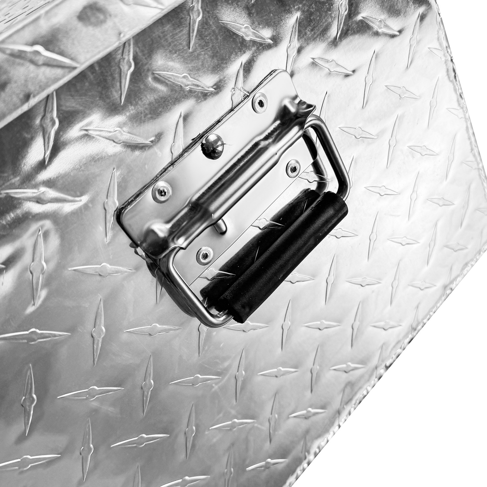 39" Aluminum Truck Bed Tool Box Diamond Plate Trailer Tool Box with Side Handle
