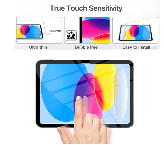 Tikeda Screen Protector For Ipad A16 2025 11th/10th Generation 2022 Clear