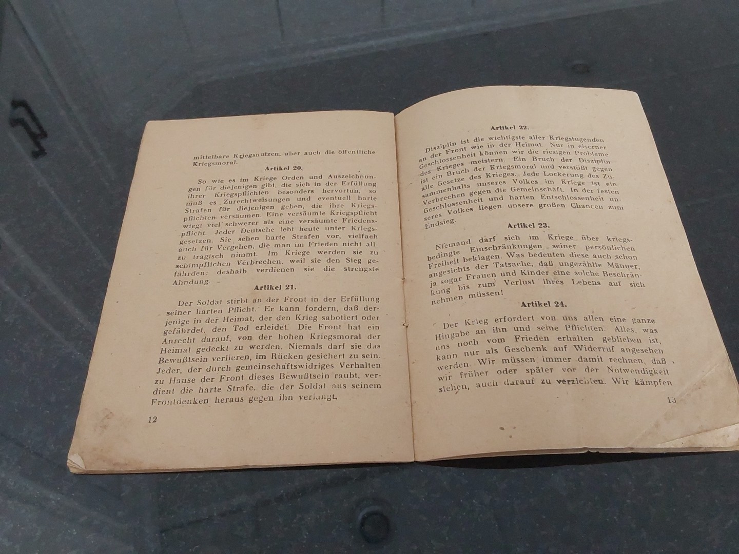 WWII 1943 Dr. Goebbels 30 War Articles for the German Folk Third Reich Booklet