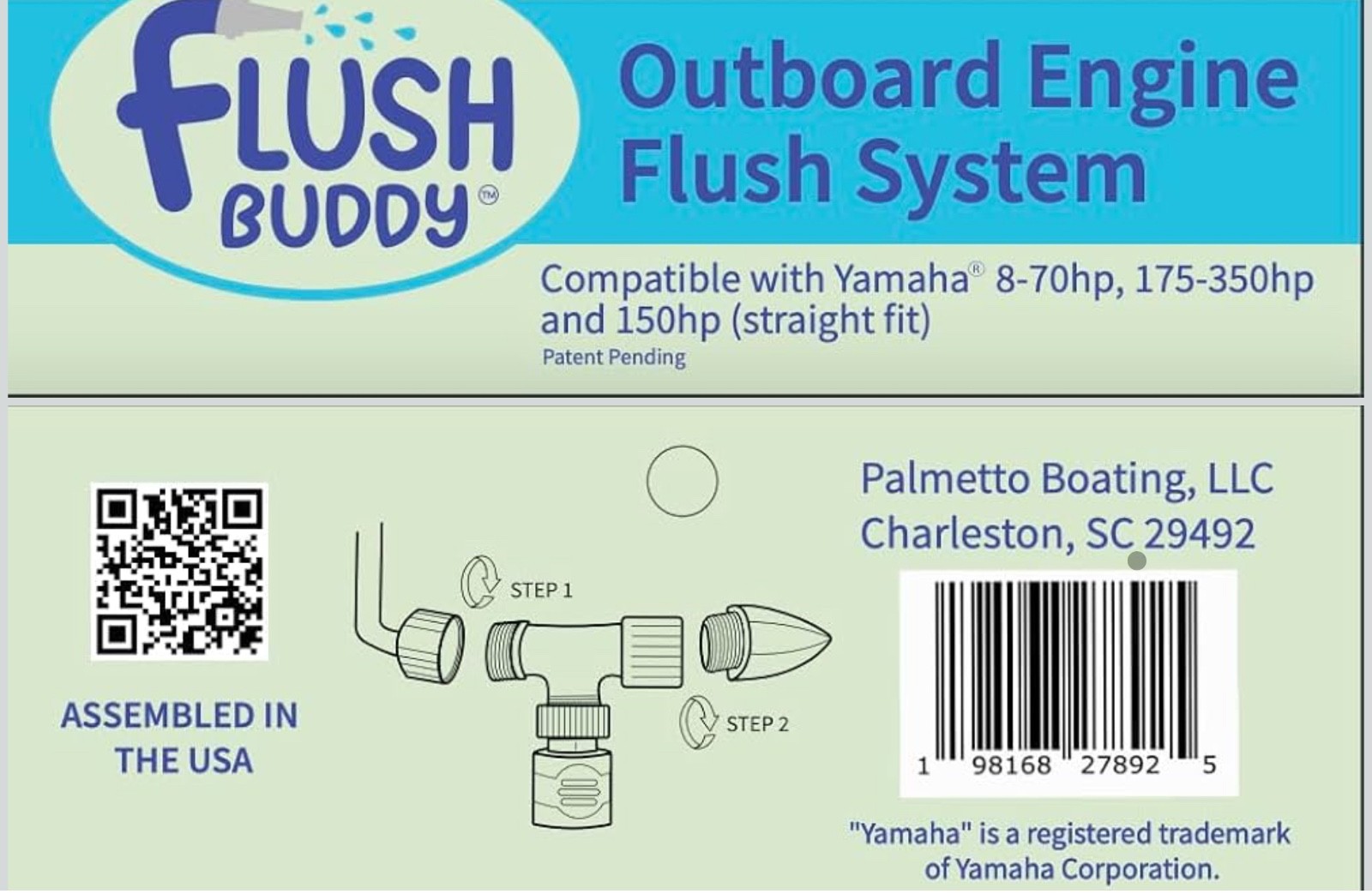Flush Buddy Yamaha Outboard Engine Flush Adapter - STRAIGHT Quick Connect