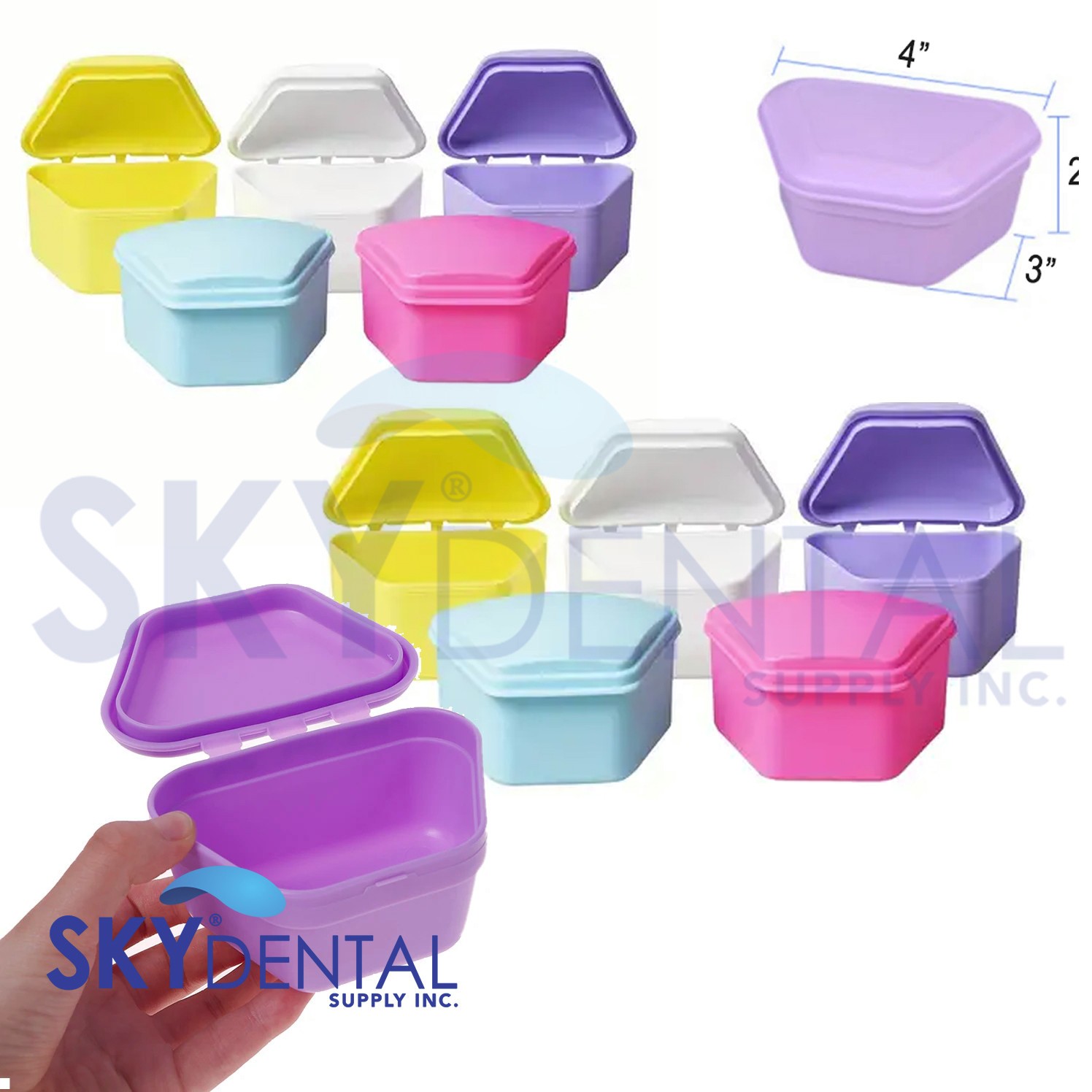 up to 72 Dental Retainer Denture Storage Case Bath Mouthguard Container Assorted