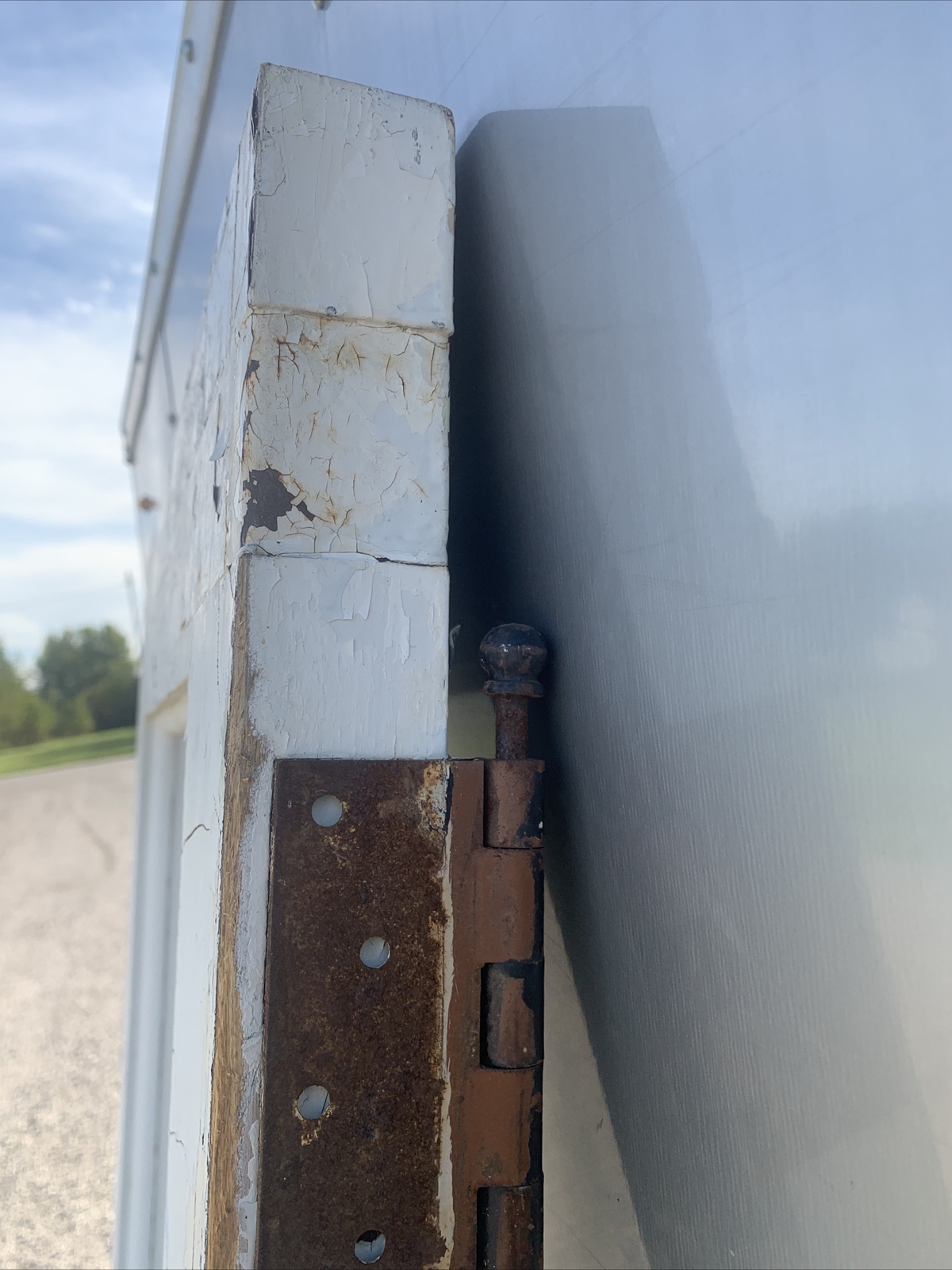 24" Door Wood French Door 4 Glass Pane Windows Rustic Patina Barn Repurposed