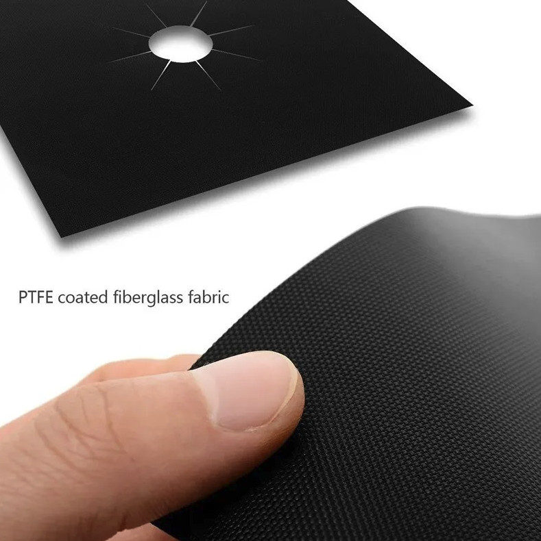 4PCS Reusable Gas Stove Protectors Non-Stick Heat-Resistant Liner Covers 27×27cm