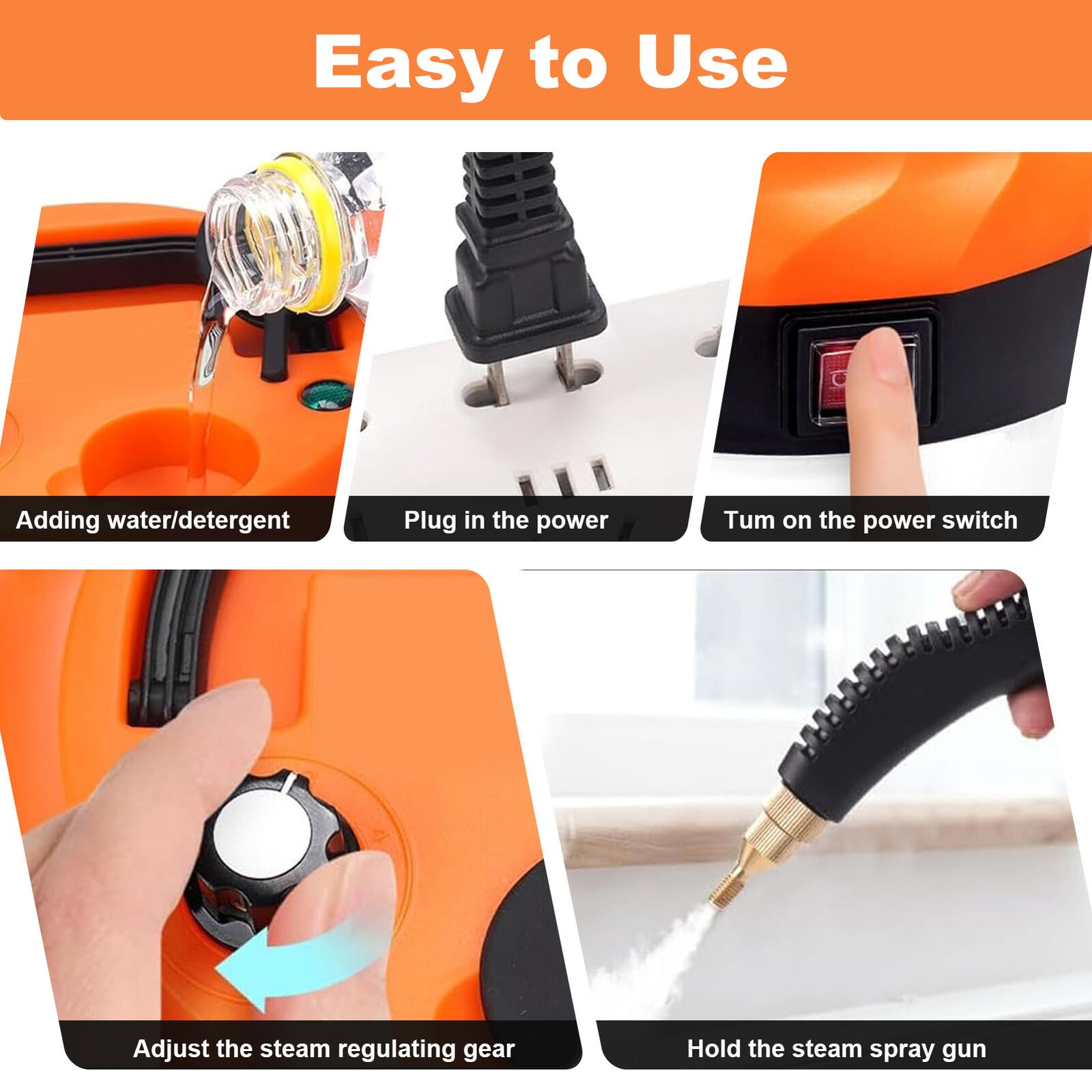 High Pressure Steam Cleaner 3800W Household Car Home High Temp Cleaning Machine