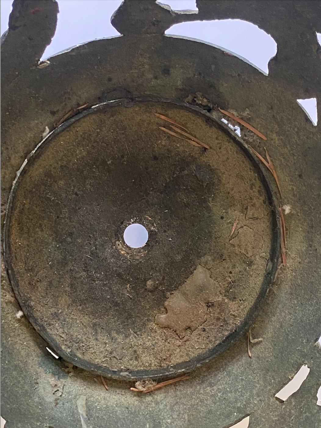 Antique Chinese Qing Dynasty Openwork Bronze with Dragon & Clouds 9” 4lbs c.1900