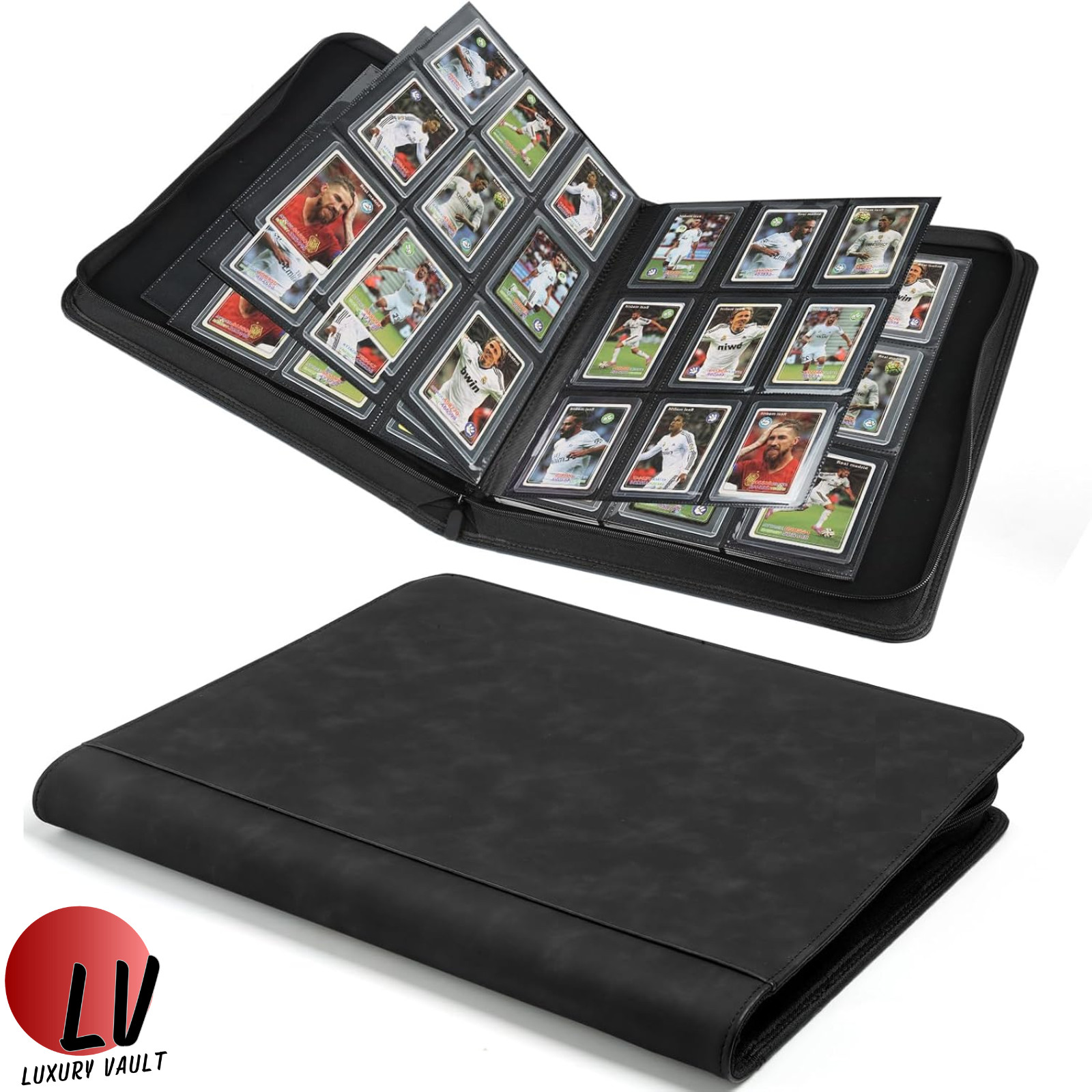 Toploader Binder Card Storage, 288 Pockets Top loader Trading Card Album Zipper