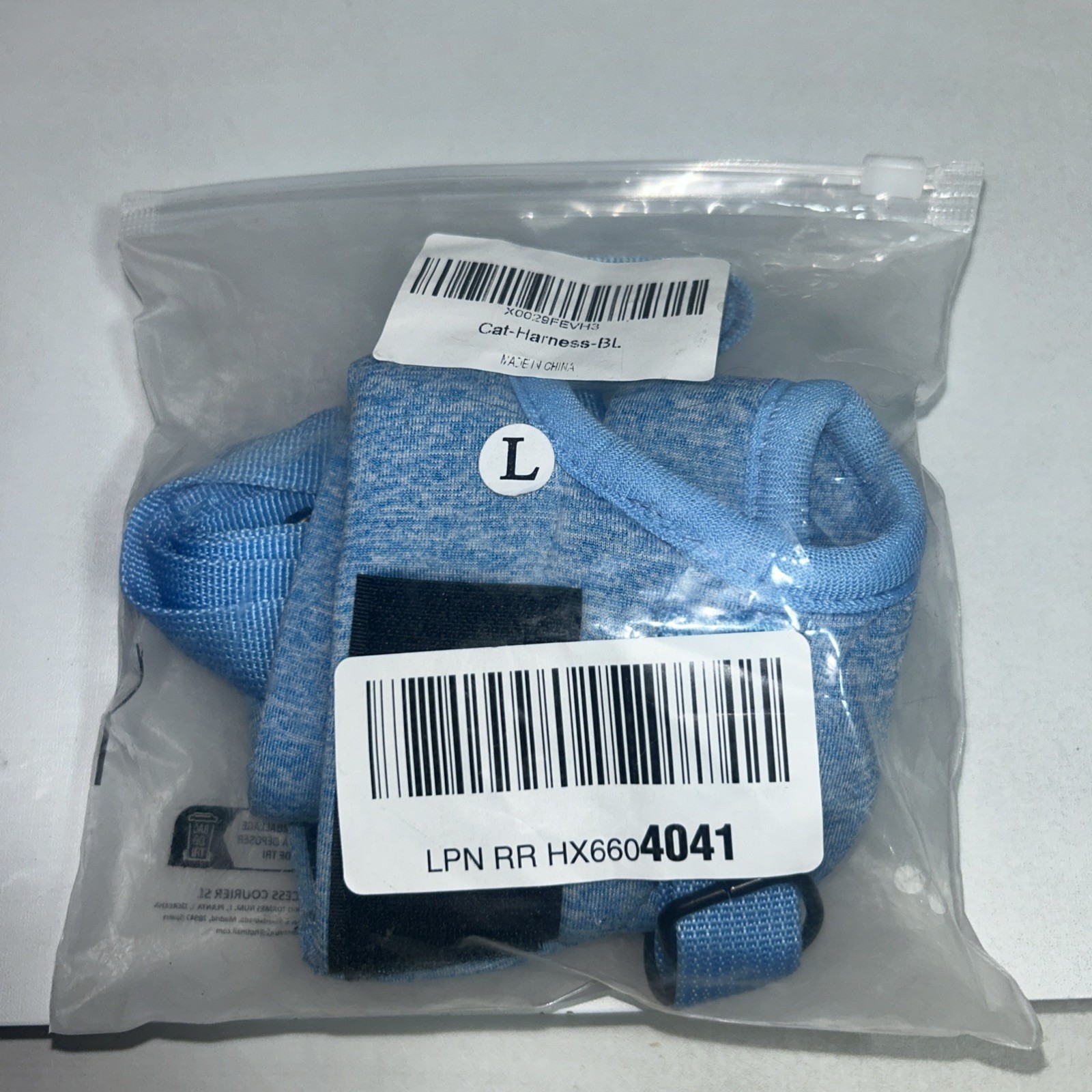 New Large Blue Escape Proof Cat Harness With Leash