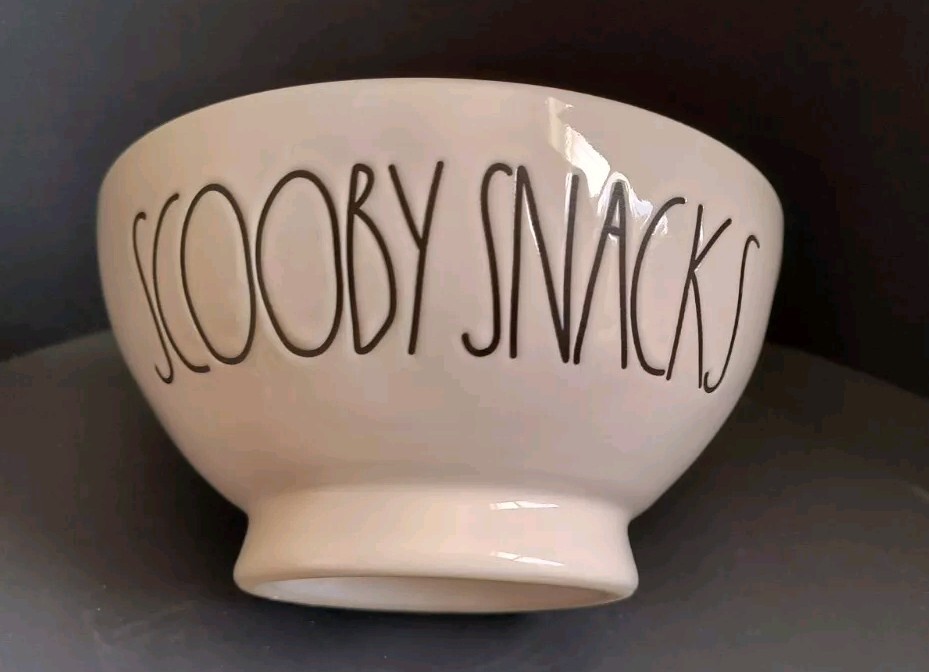 Scooby-Doo & the Gang Rae Dunn SCOOBY SNACKS 5.5"W x 3" H Double Sided Bowl NEW!