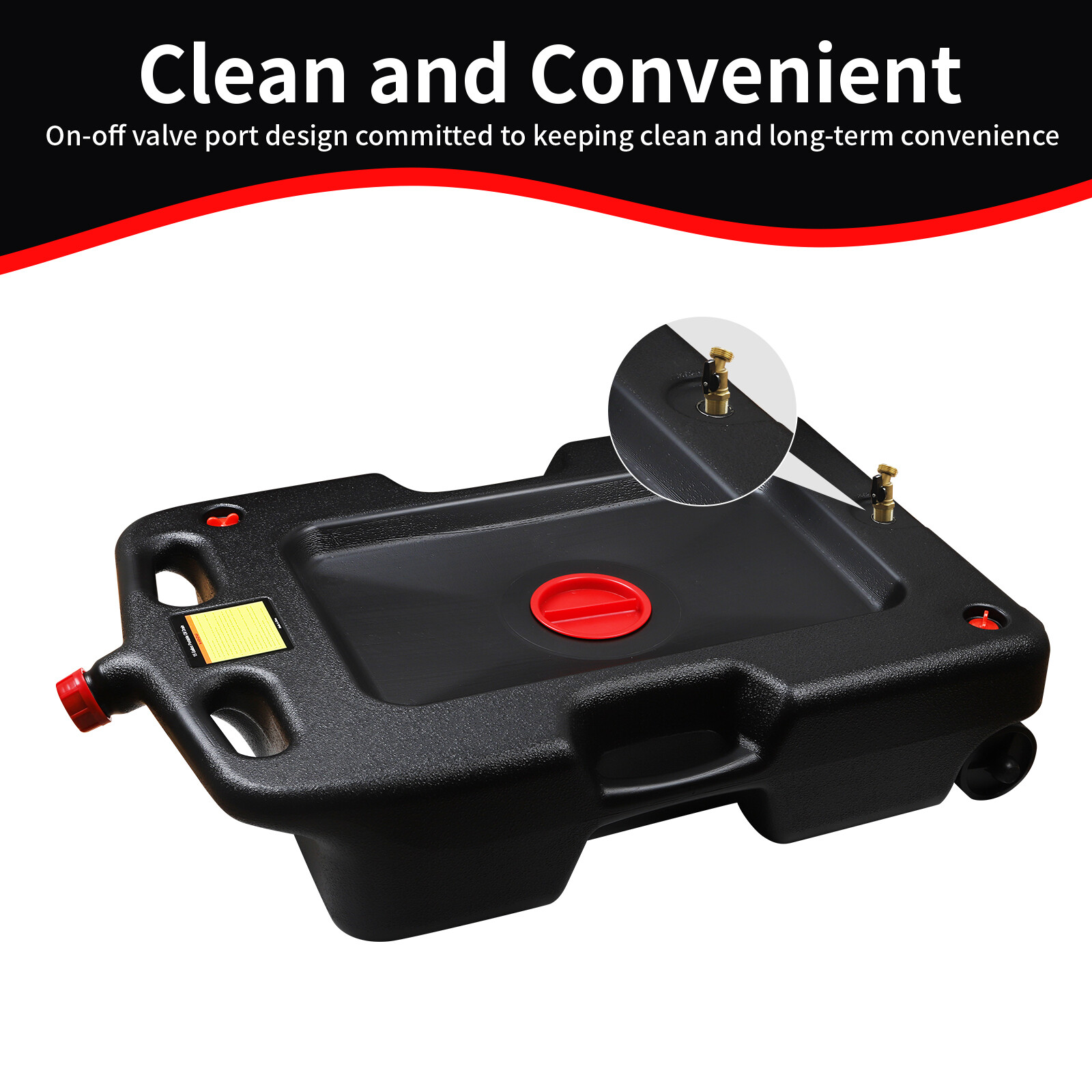 Aain AA075 15 Gallon Oil Drain Pan - 58 Quart Large Opening with Seal Cap