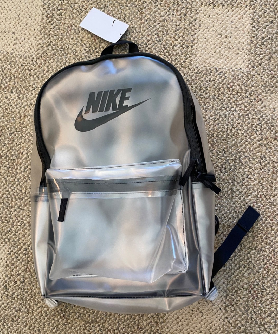 Nike Heritage Clear Crystal Backpack HV8920 Plastic Carry in Stadium Arena Bag