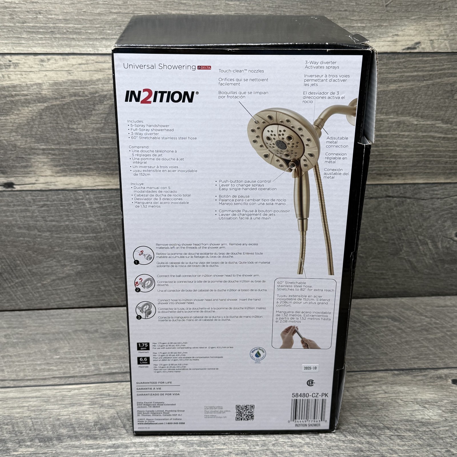 Delta 58480-CZ-PK In2ition 2-in-1 Shower Head Handheld Champagne Bronze NEW