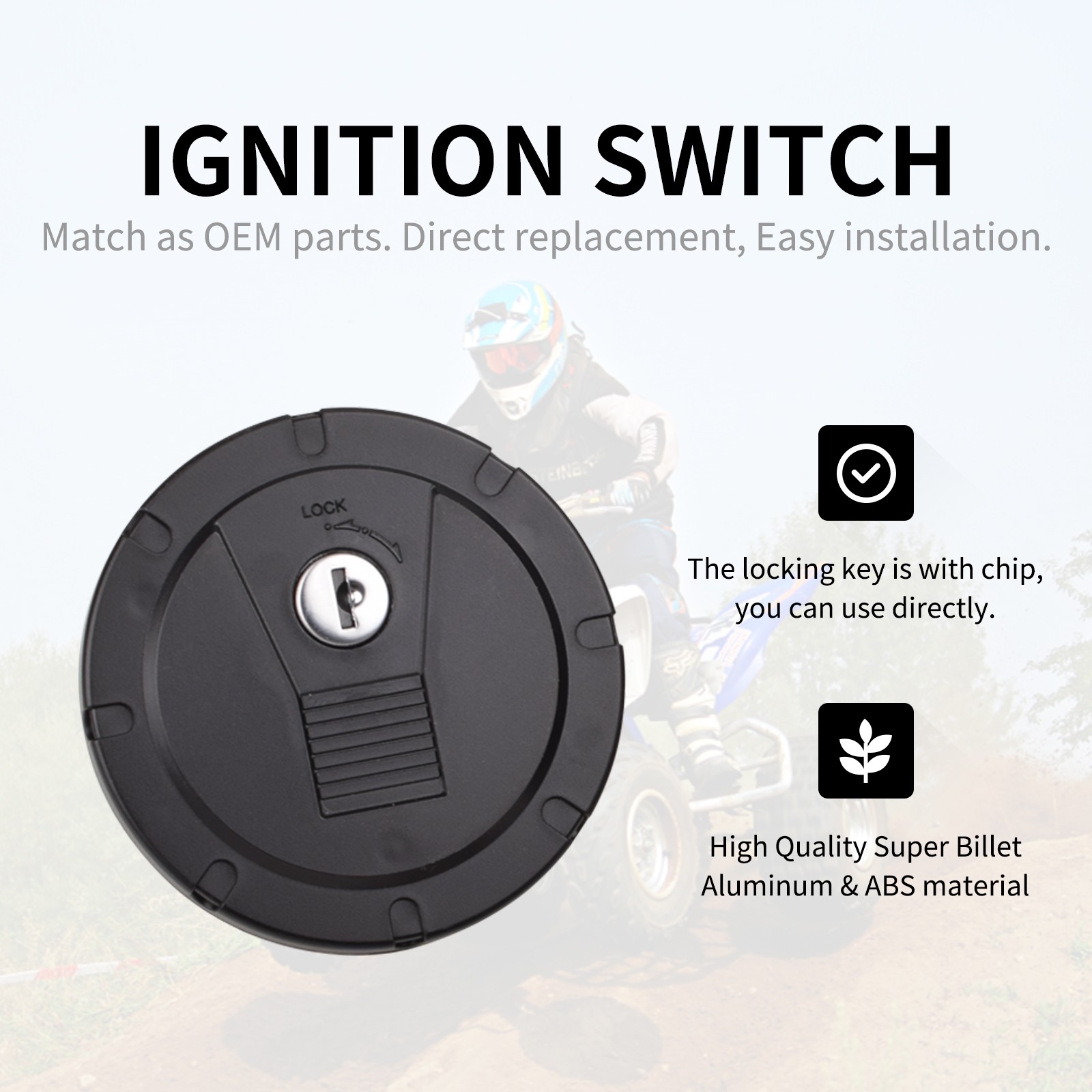 Fit for Kawasaki KLR650 2008-2018 Ignition Switch Fuel Gas Cap Lock Key 4-Wires