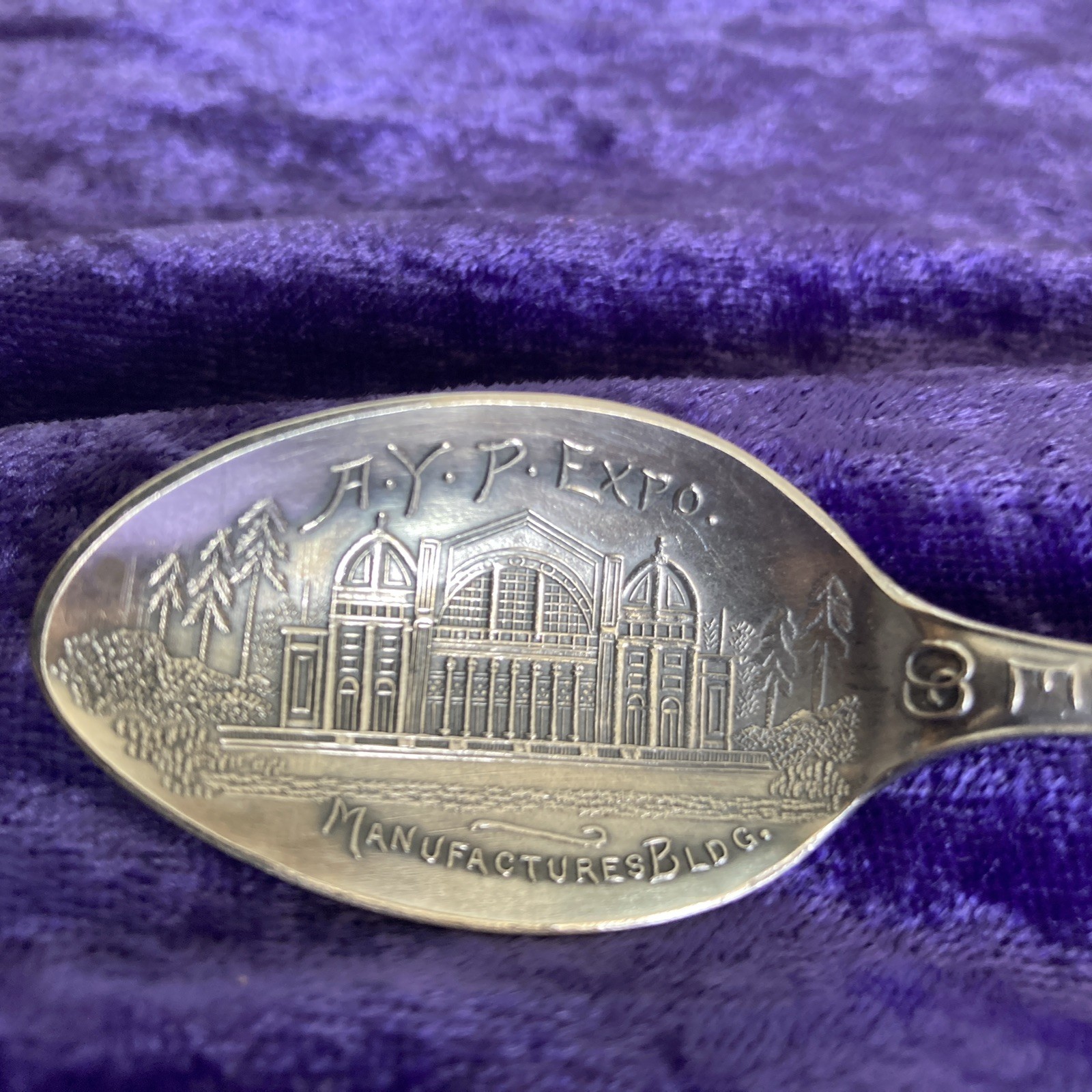Alaska Yukon Pacific Exposition Souvenir Spoon Silverplate 1909
