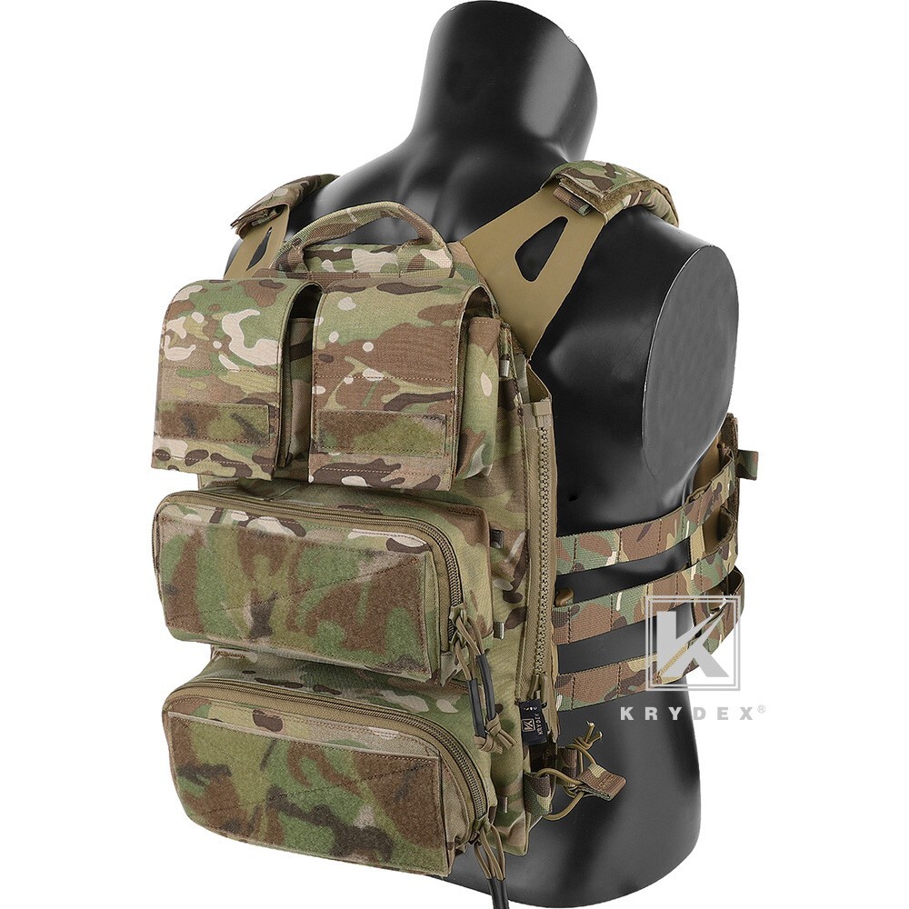 KRYDEX Tactical V2.0 Zip-on Panel Combat Zip Pack for CPC / JPC2.0 Vest MC Camo