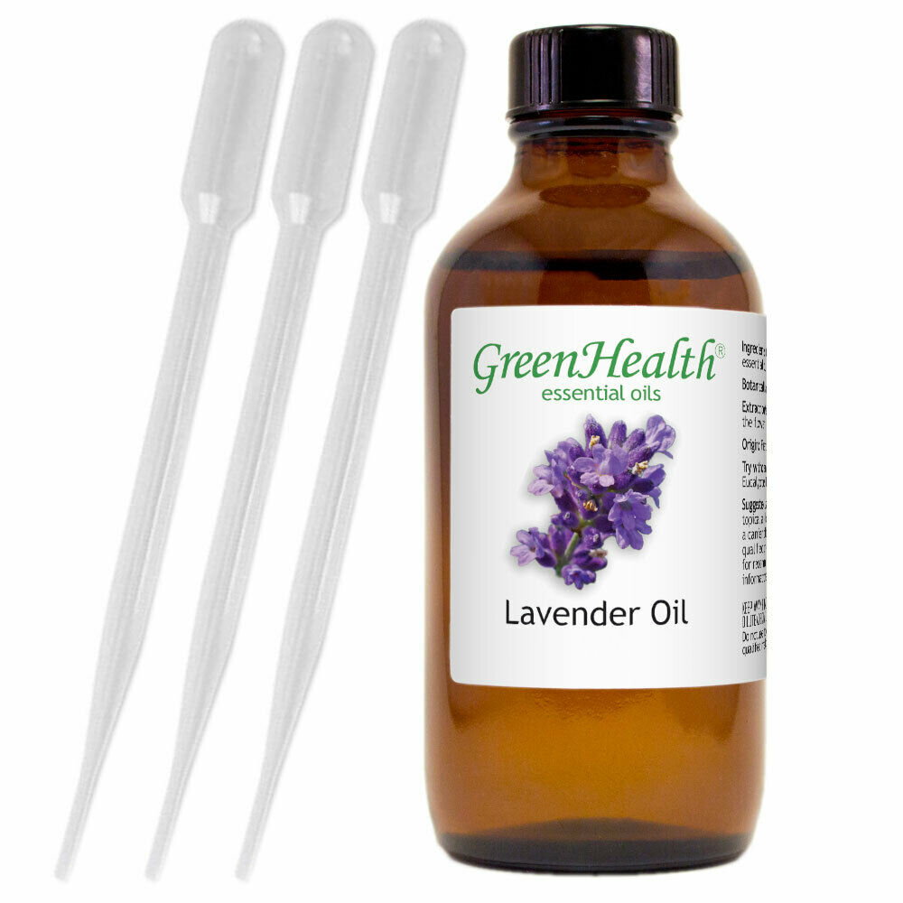 4 fl oz GreenHealth Lavender Essential Oil w/ 3 Free Droppers