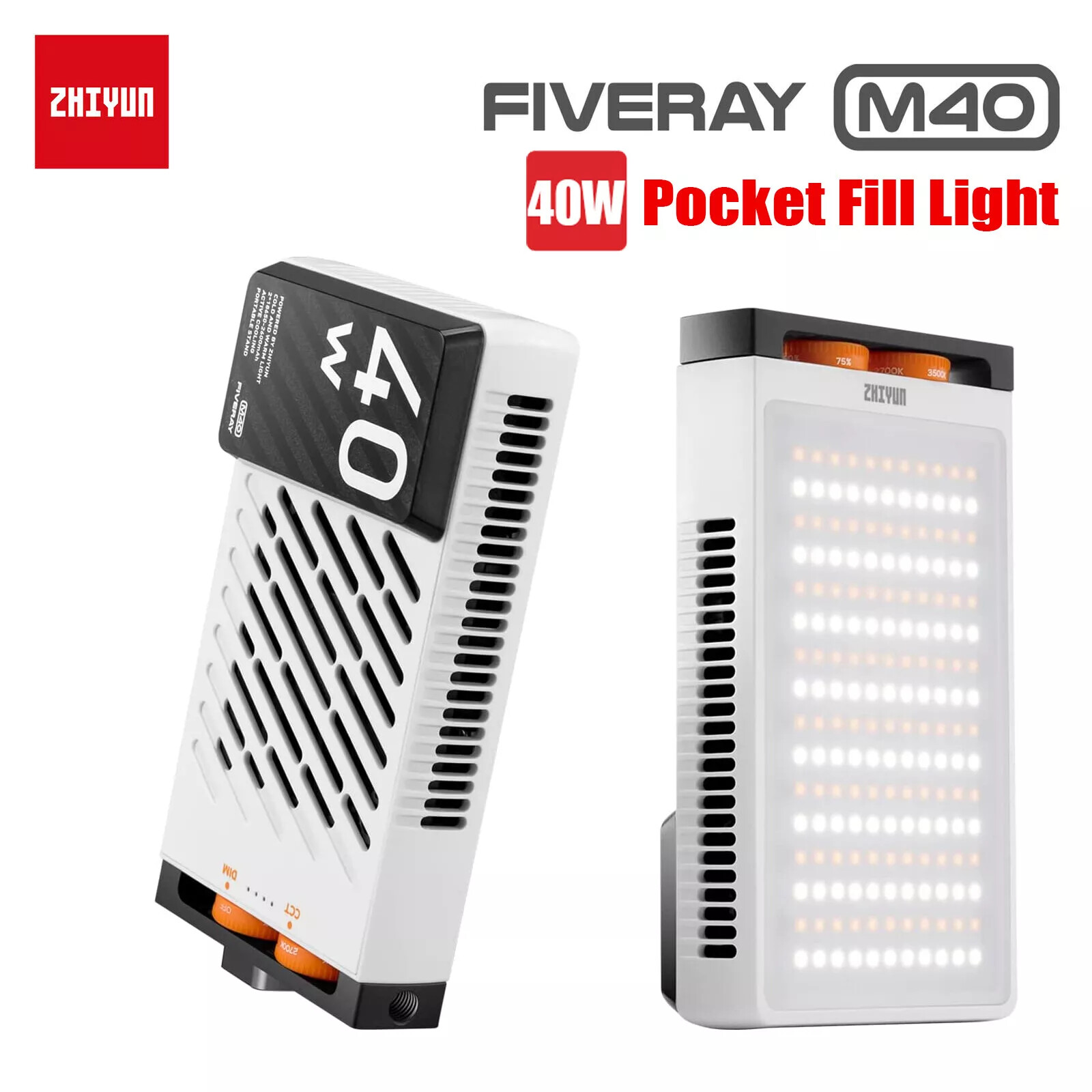 zhiyun light Fiveray M40 40W LED Handheld Pocket Video Light Photography Light