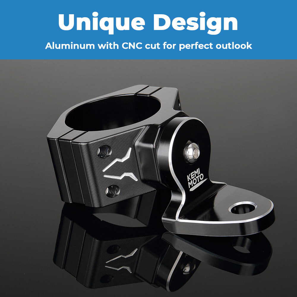 KEMIMOTO UTV 1.75"-2" Adjustable Whip Light Mount Flag Bracket Rollbar Cage