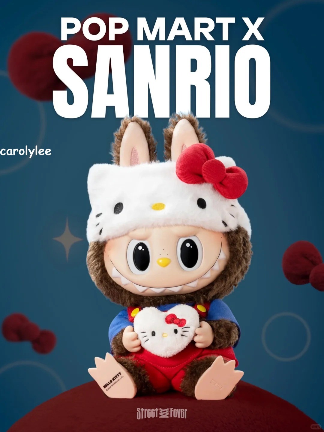 Authentic The Monsters X Hello Kitty Plush Toy Gift Box Cute 38cm