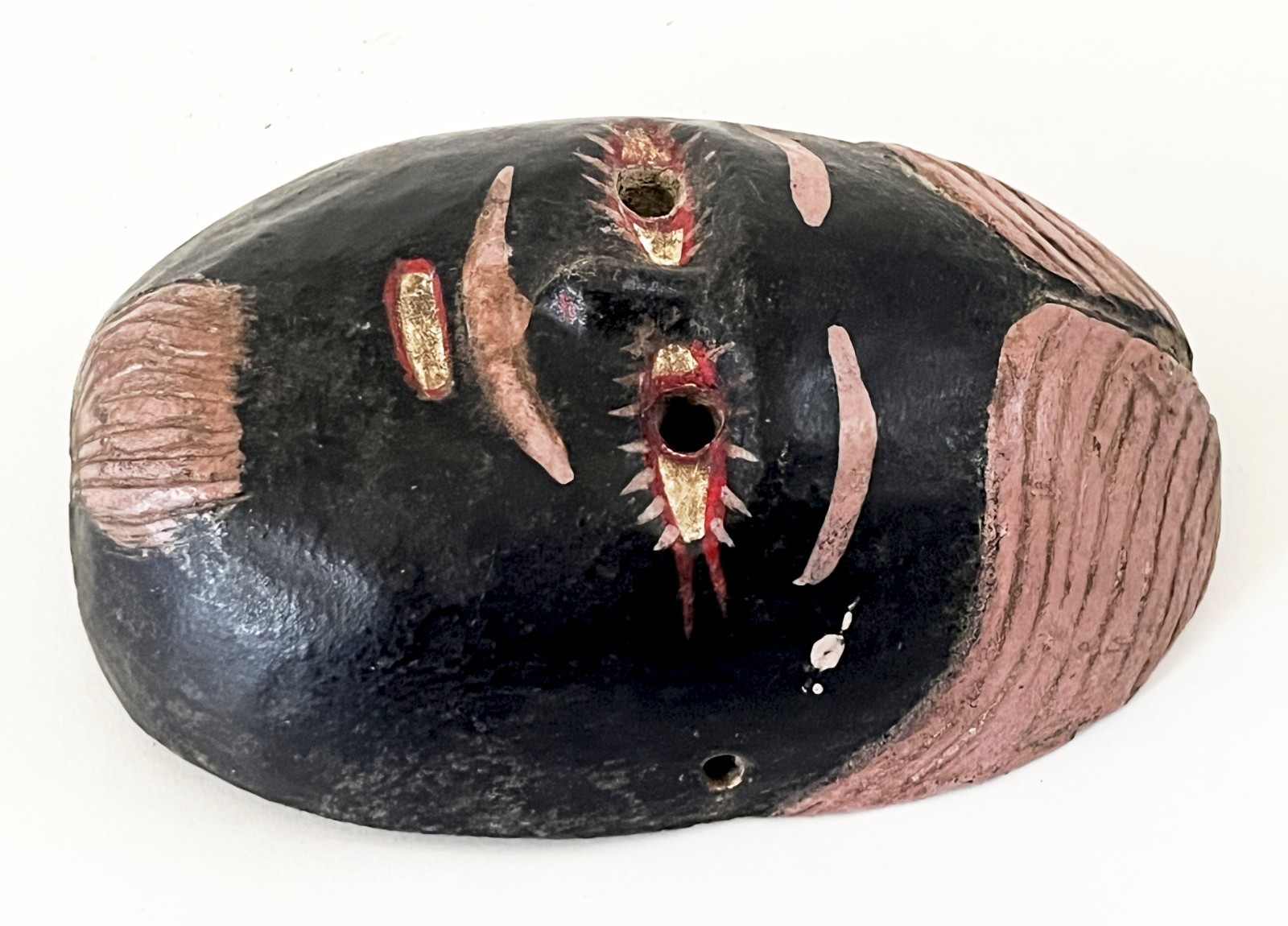 OLD MEXICAN HIDALGO JUANEGRO CUANEGRO JUAN NEGRO FOLK ART HAND CARVED DANCE MASK