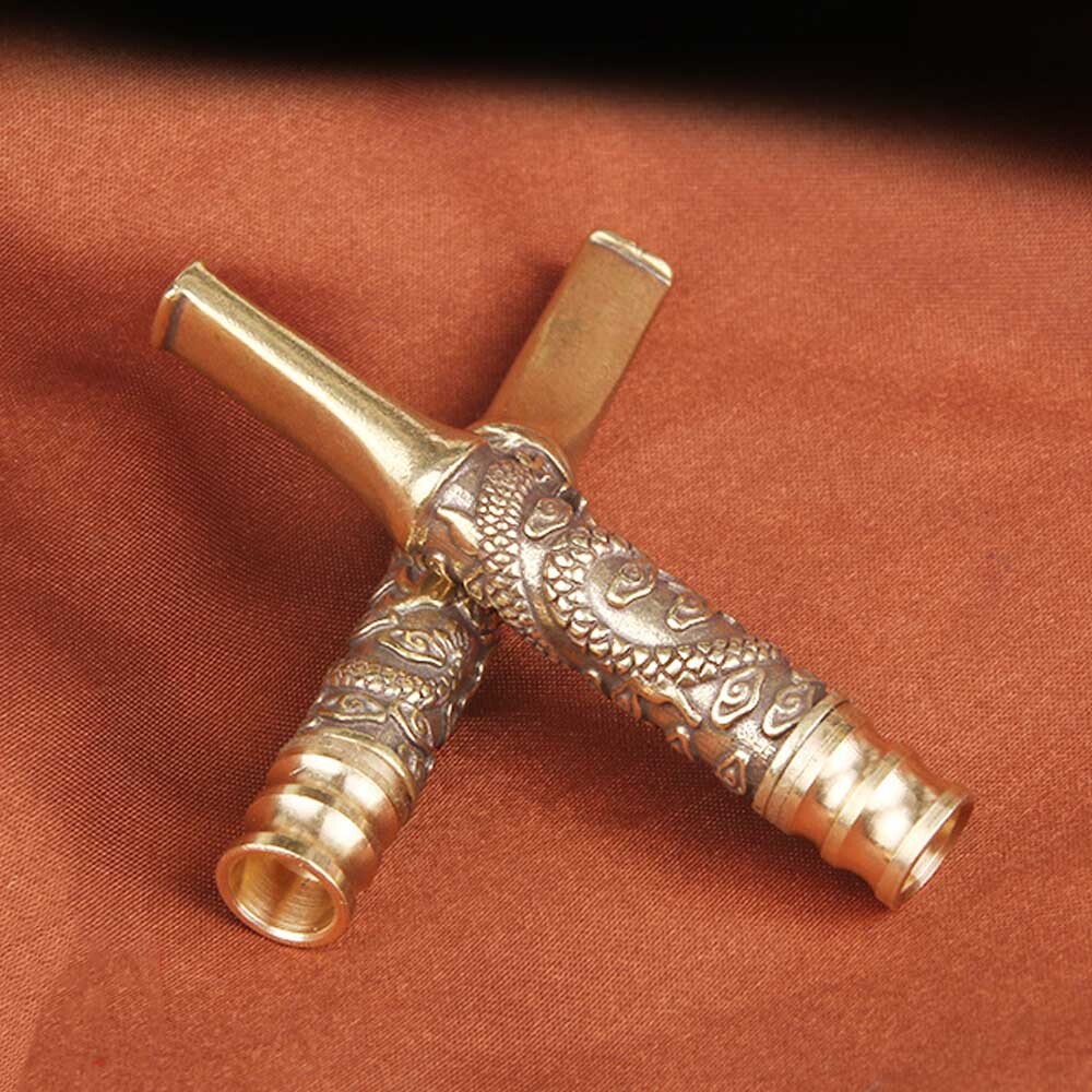 2pcs Brass Small Cigarette Holder Filter Pipe Cigarette Pipe Holder Collections