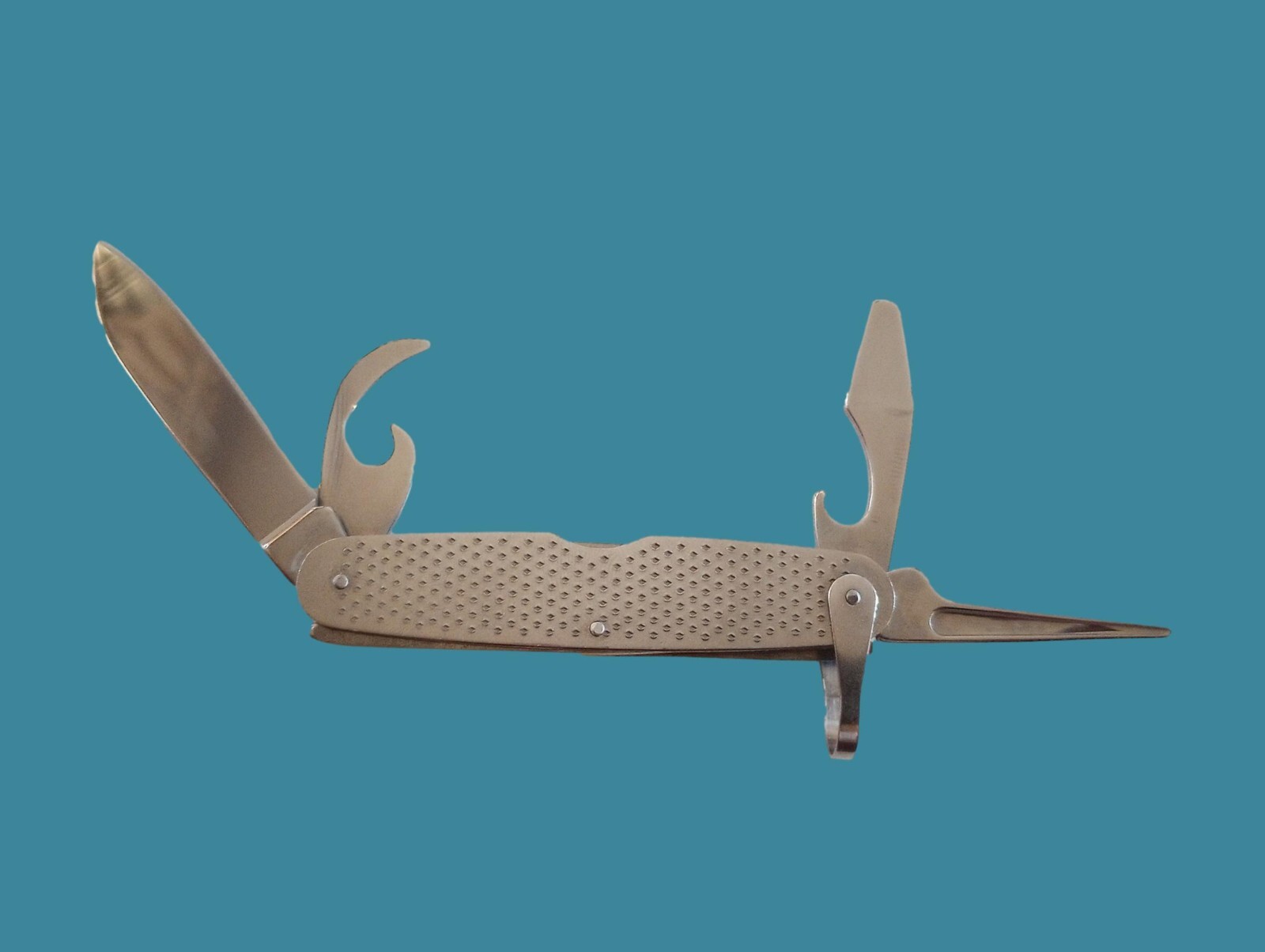 U.S MILITARY ARMY STYLE POCKET KNIFE UTILITY MULTI TOOL 100% STAINLESS STEEL NEW