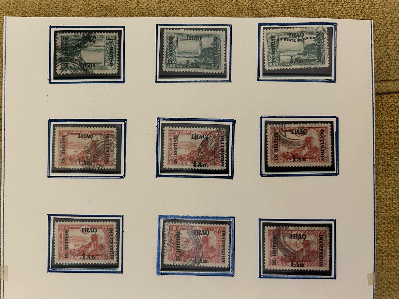 Iraq British Occupation Stamps Various Types