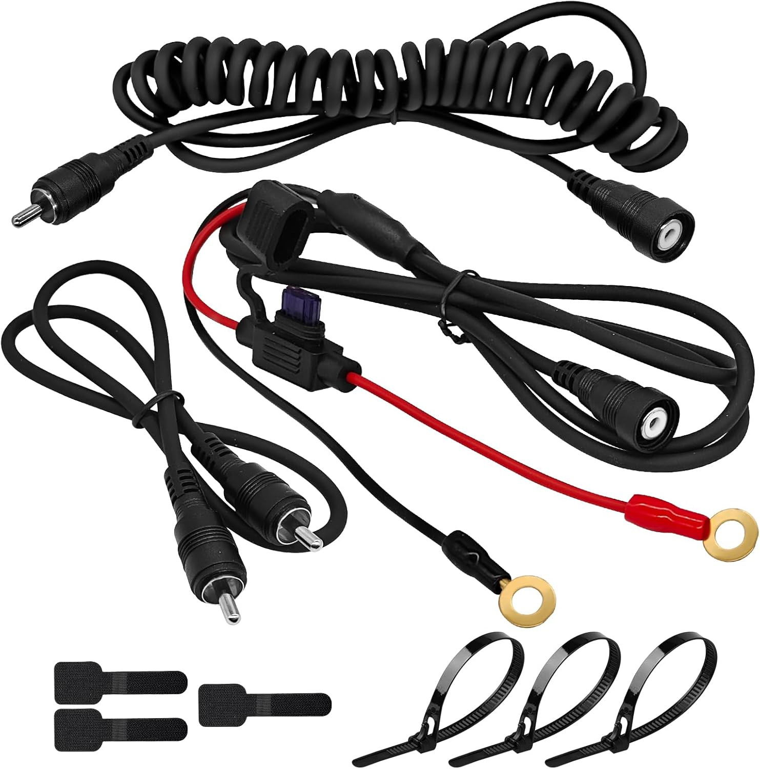 Snowmobile Helmet Heated Shield Cord, RCA Plug Heated Cord for Heated Most Elect