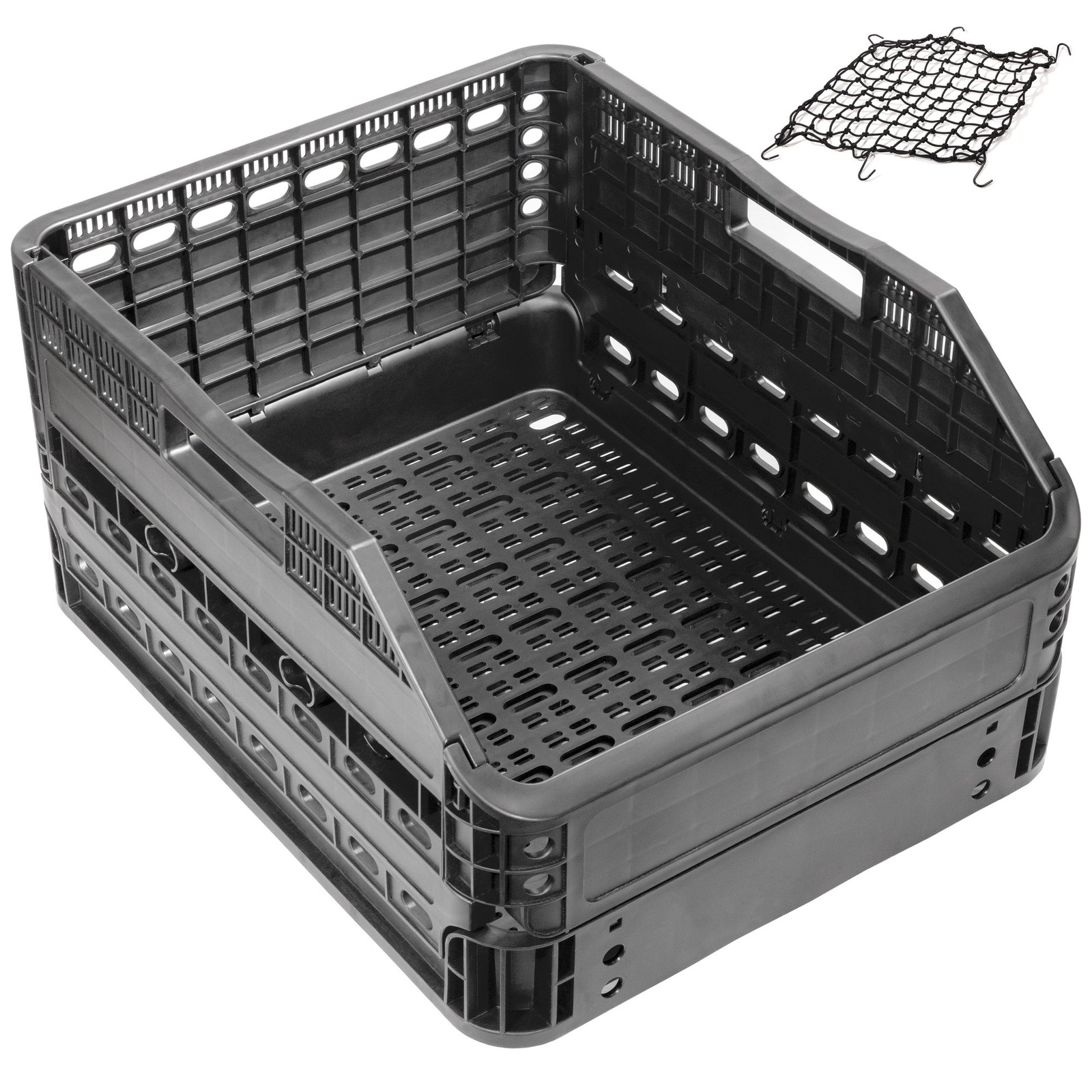 CyclingDeal Bike Bicycle Foldable Rear Basket Storage 34L Large Capacity