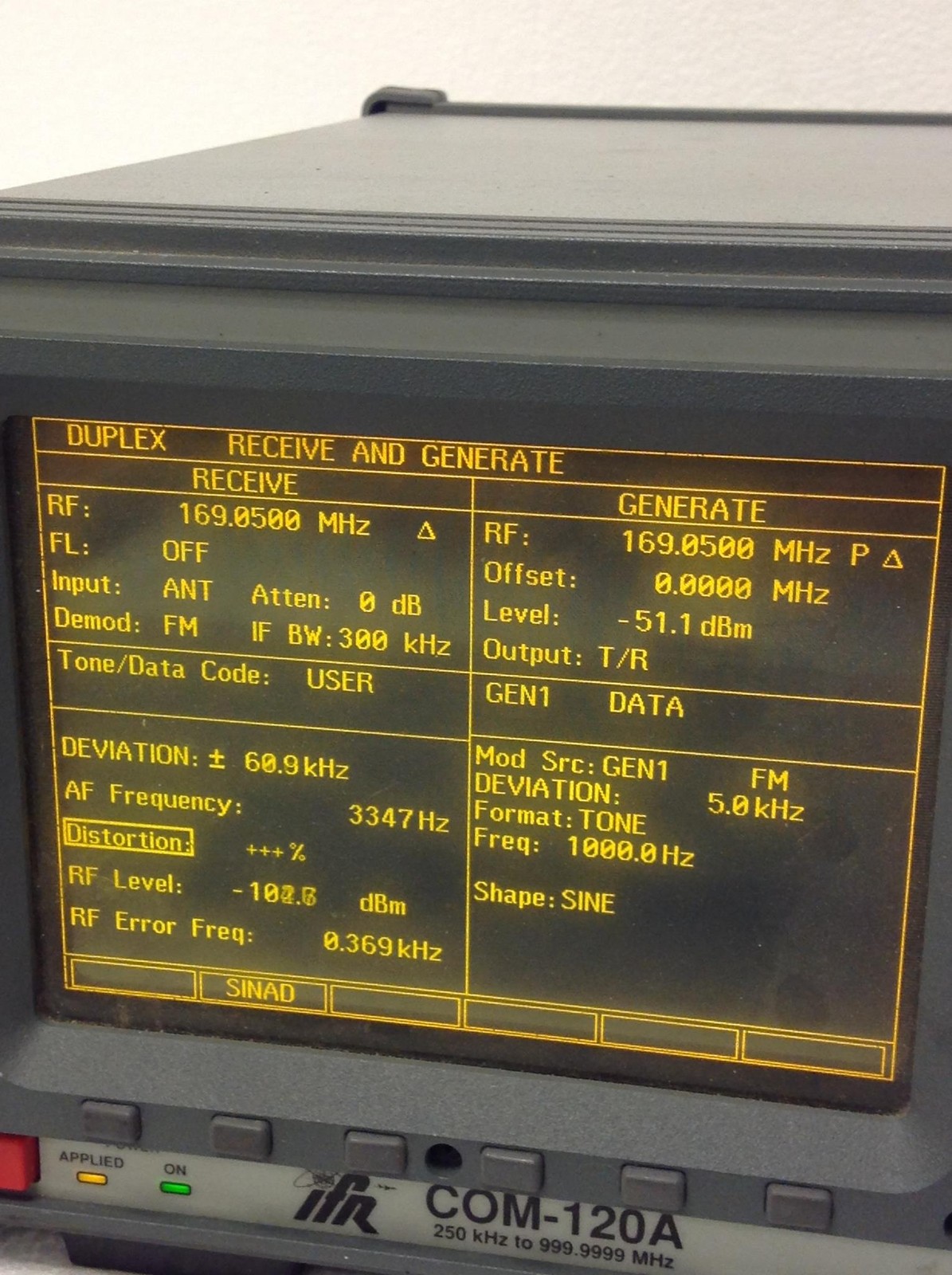 IFR Systems Com-120A Communication Service Monitor w/ Power Cord FREE SHIPPING