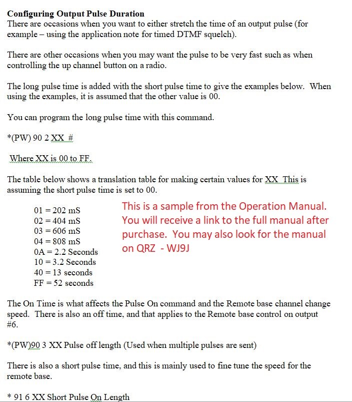 Repeater Controller Accessory automation Controller 8 Outputs Relay driver DTMF