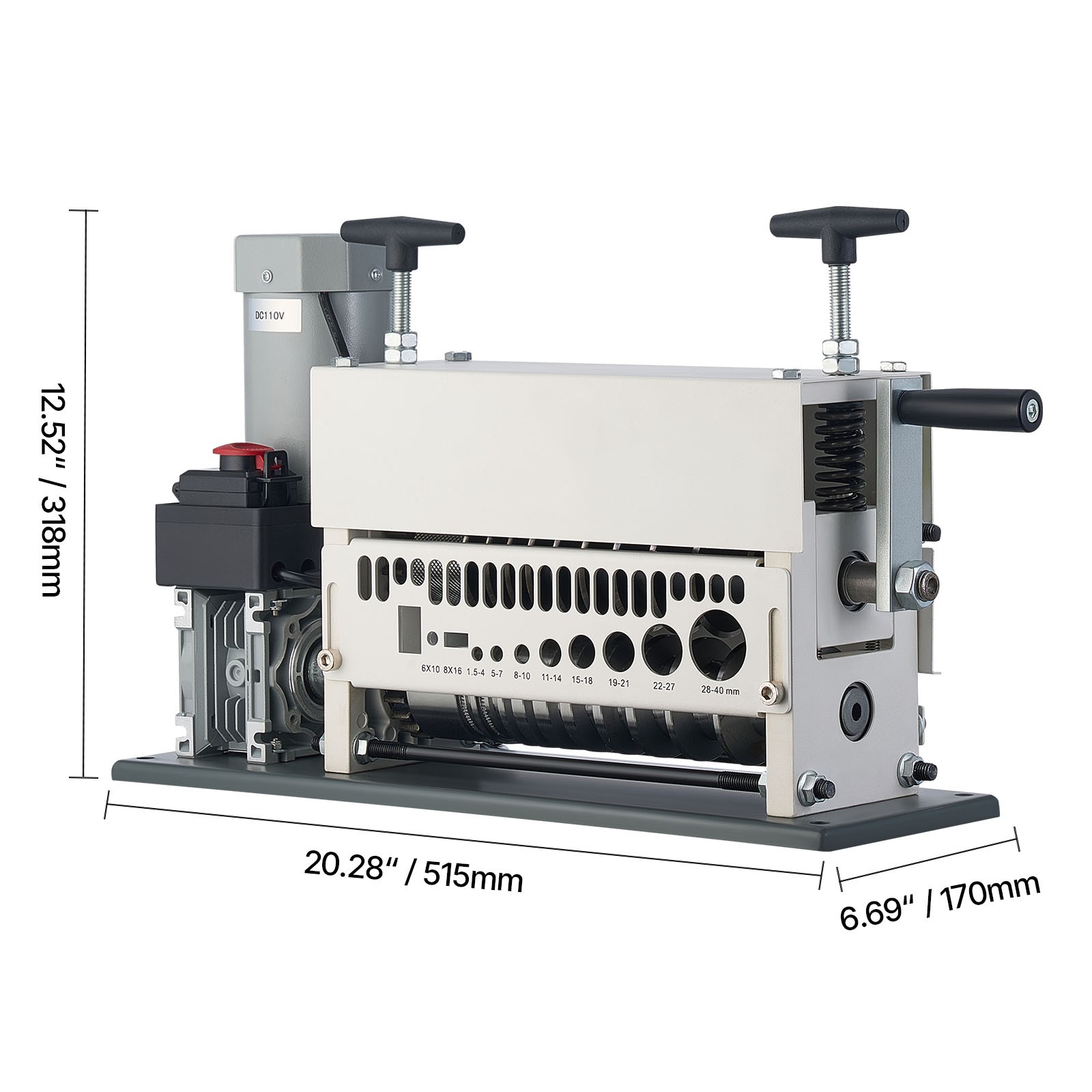 Uimoso Electric Wire Stripping Machine 370W Copper Cable Stripper 0.06''-1.57''