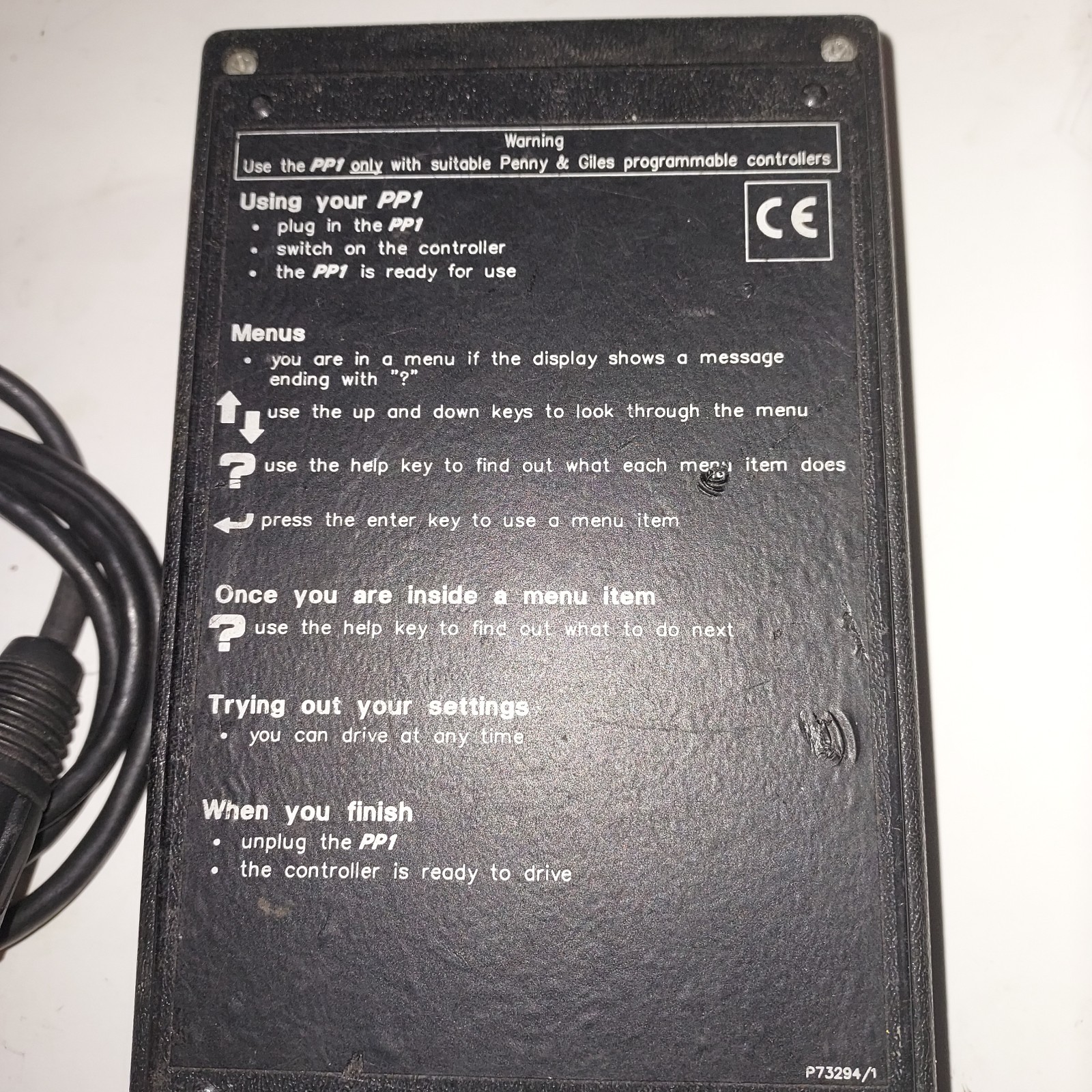 Pride/Quantum/PG Drives PP1 Joystick Programmer for Power Wheelchairs