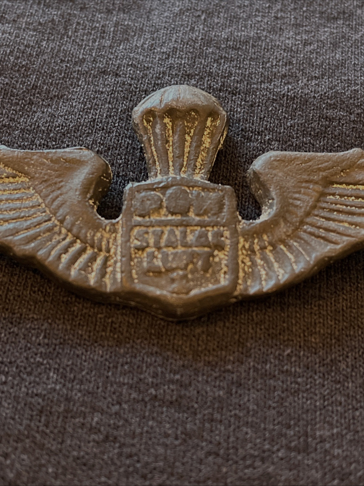 GORGEOUS ORIGINAL WWII WW2 US AIR CORPS STALAG LUFT 1 CAMP MADE POW WINGS