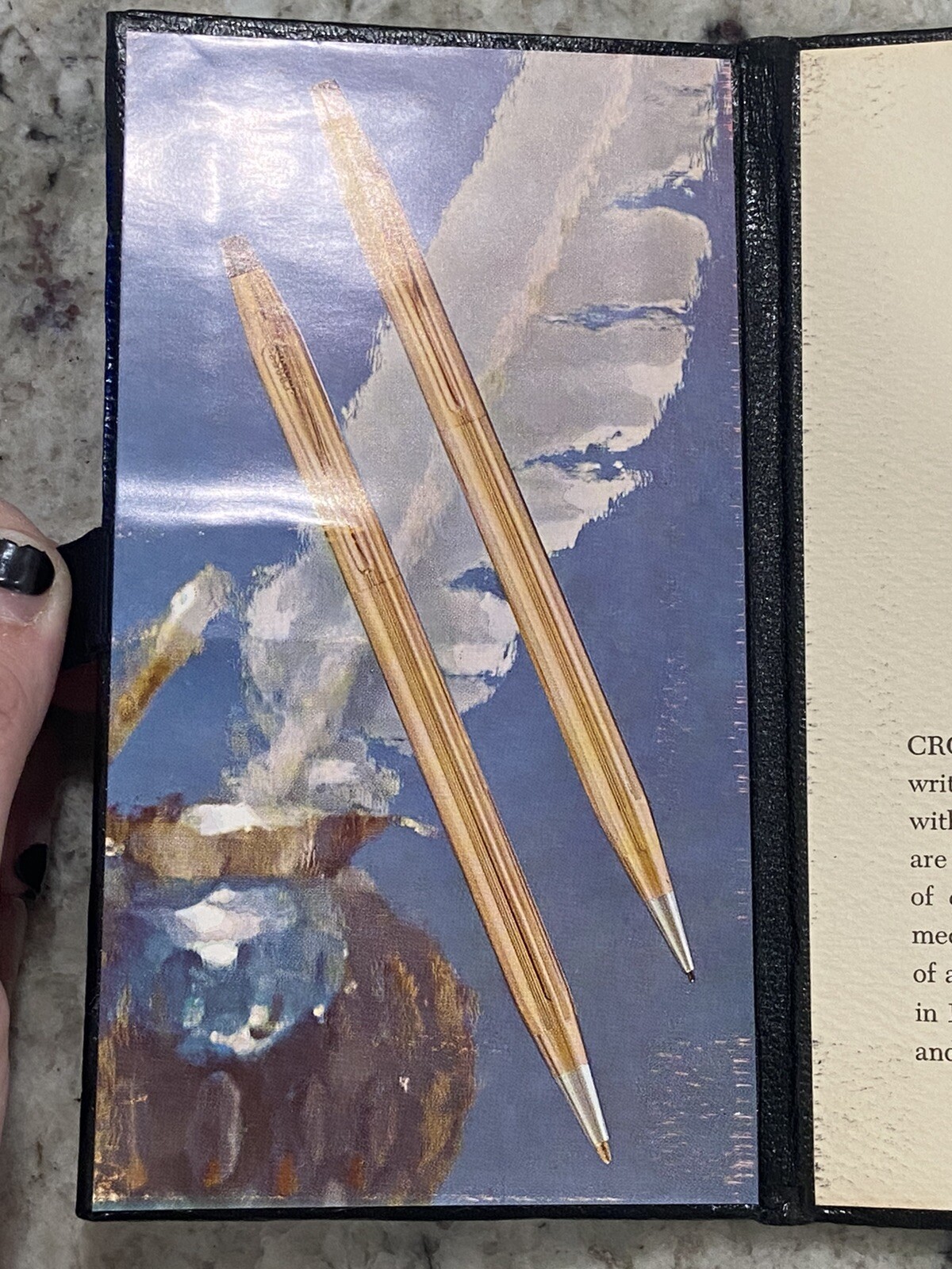 Very Rare Vtg Cross Pen Presentation Point Of Sale Store Display Pad