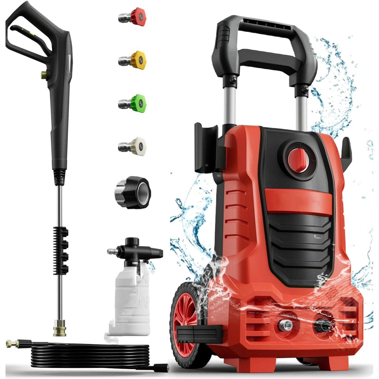 New -- Electric Pressure Washer, 26 FT Hose Pressure Cleaner 2030 PSI - Red