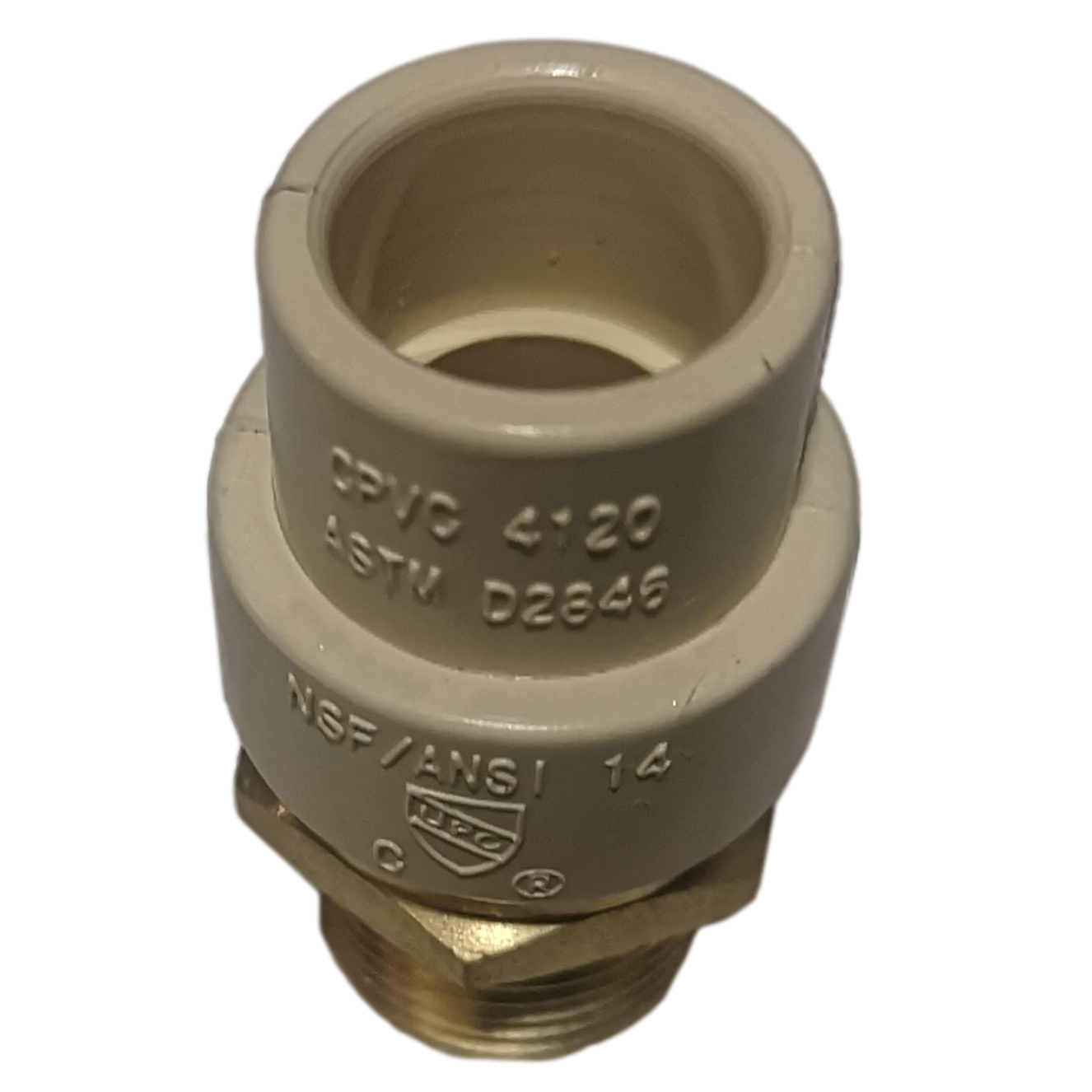 5 Pcs. 1/2" Male NPT x 1/2" CPVC Adapter, Lead Free Brass, 1/2 CPVC Male Adapter