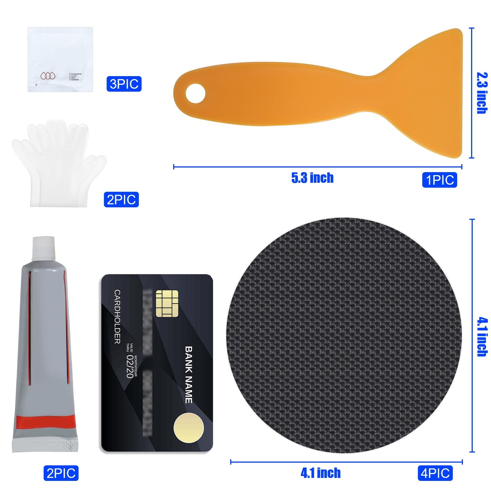 Trampoline Patch Repair Kit 4.1'' Round Square Patches | Repair Trampoline Ma...