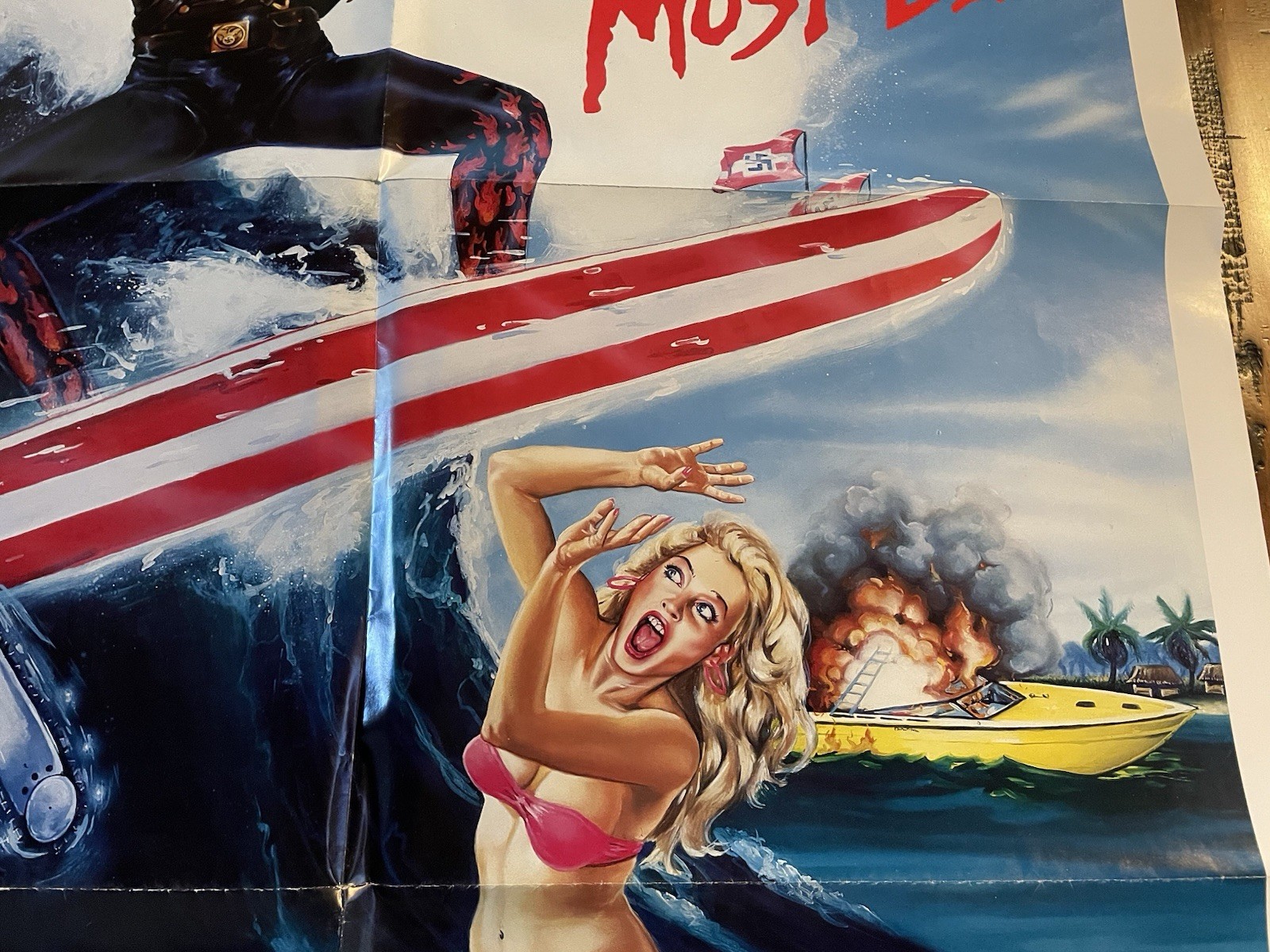 1987 SURF *** MUST DIE Movie Poster - Horror